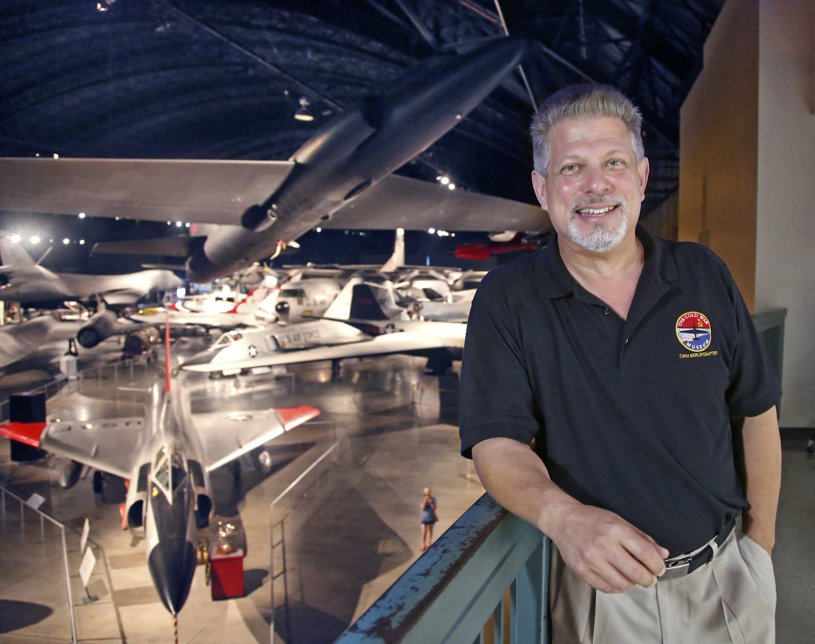 Francis Gary Powers, Jr., son of former U-2 pilot Francis Gary Powers, Sr., stands near the U-2 display at the National Museum of the United States Air Force. Powers, Jr. is speaking at the museum at 3:00 p.m. on Friday, July 21. TY GREENLEES / STAFF