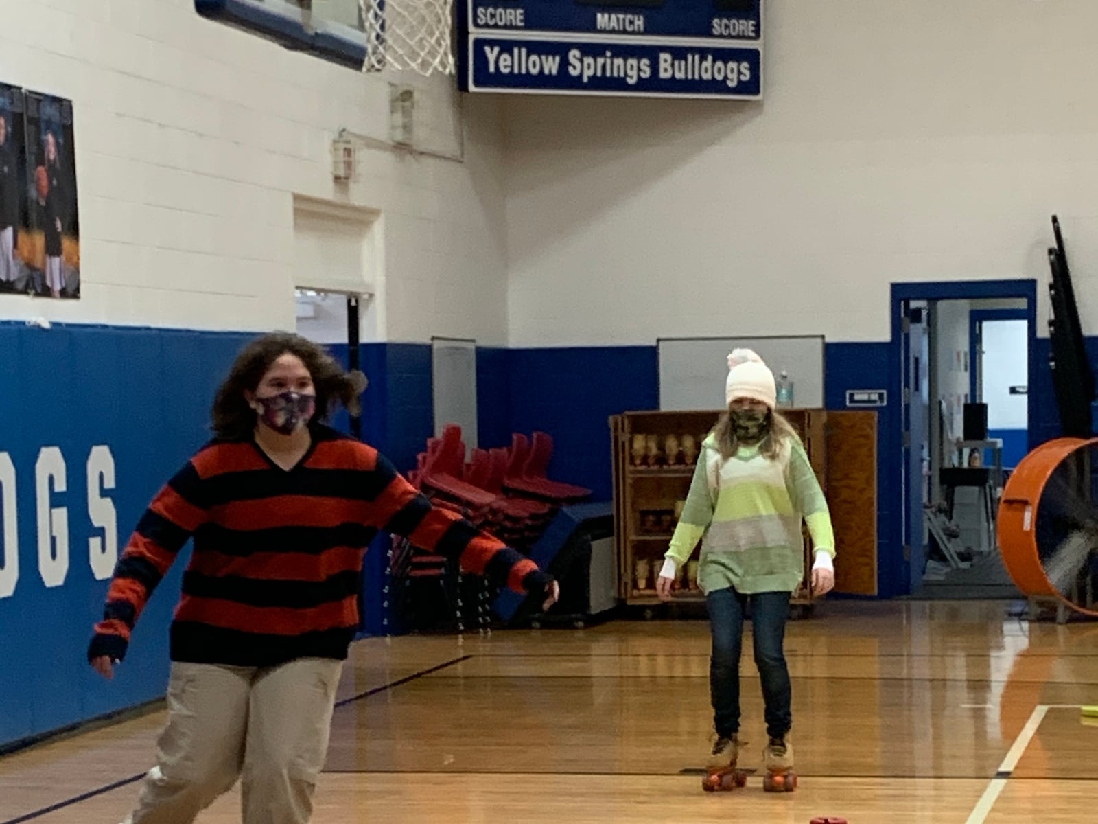 As part of Yellow Springs Schools in-person Wednesday activities, students enjoyed some socially distanced skating at MMS-YSHS.