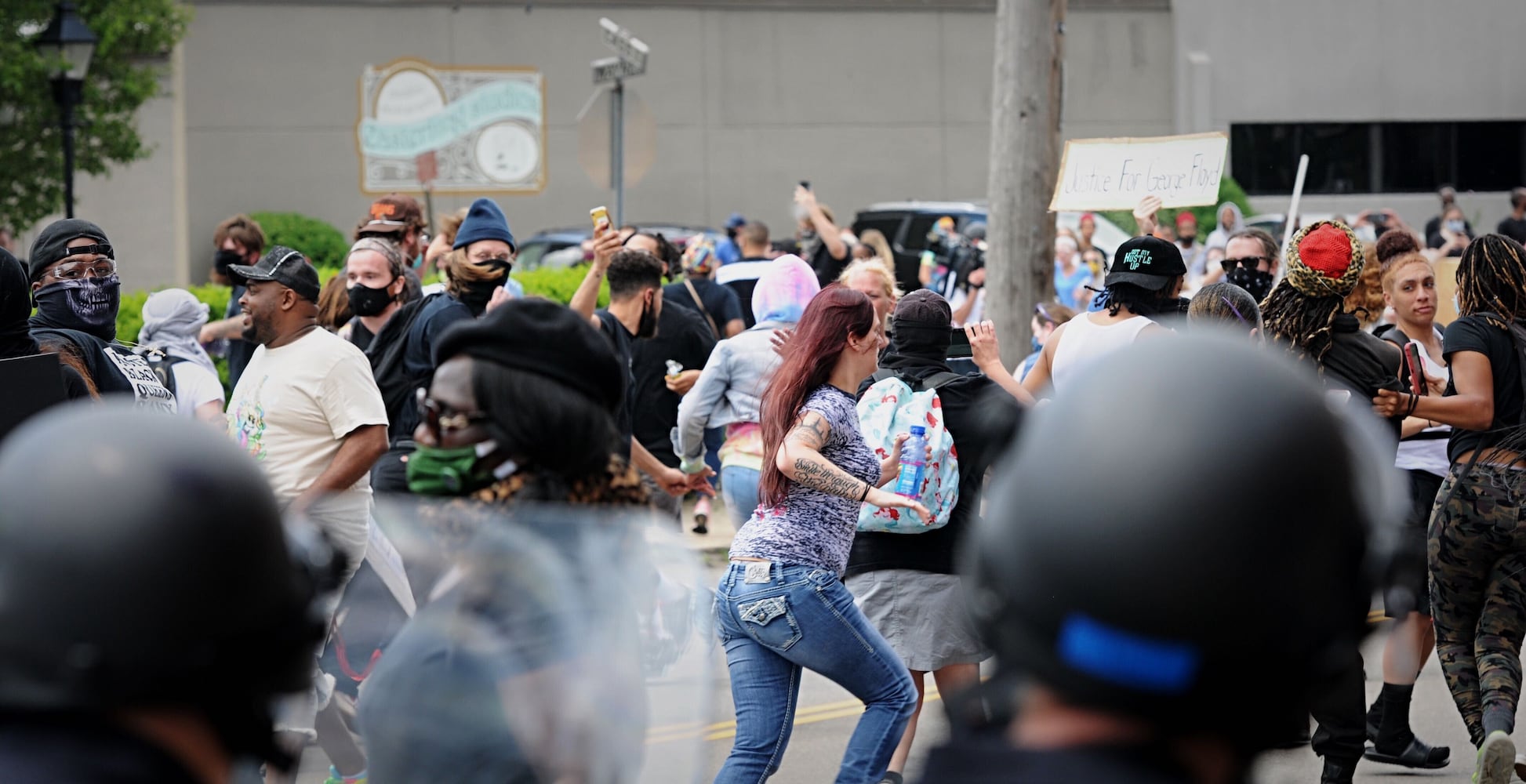 PHOTOS: Hundreds gather for protest in Dayton