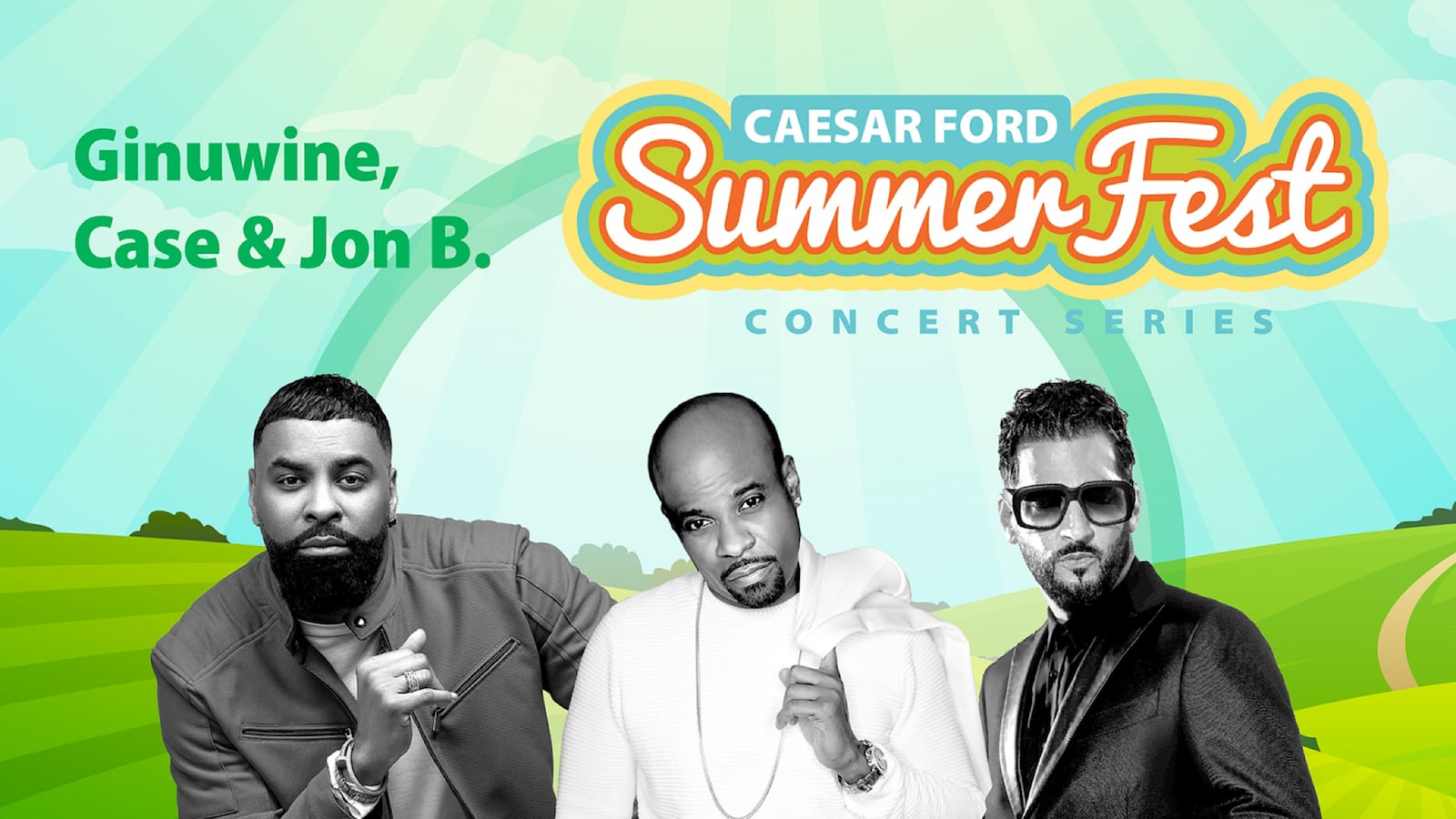 Greene County Parks & Trails presents Ginuwine with special guest Case and opener Jon B in the final concert of its four-show Caesar Ford Summer Fest at Caesar Ford Park in Xenia on Saturday, Sept. 10.