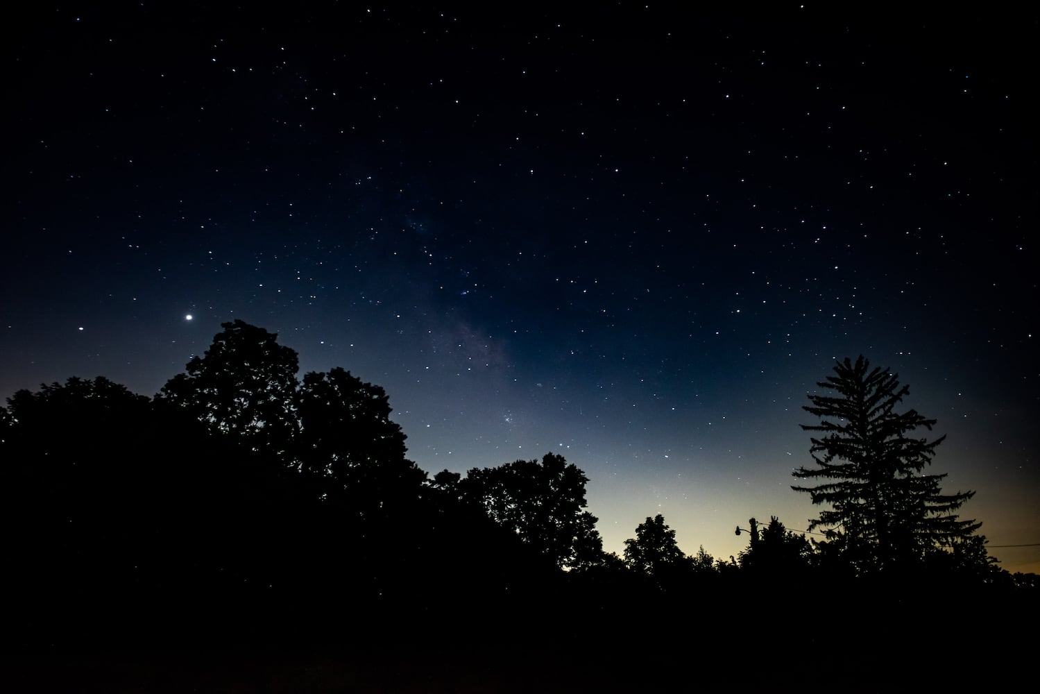 NEOWISE comet visible in the night sky