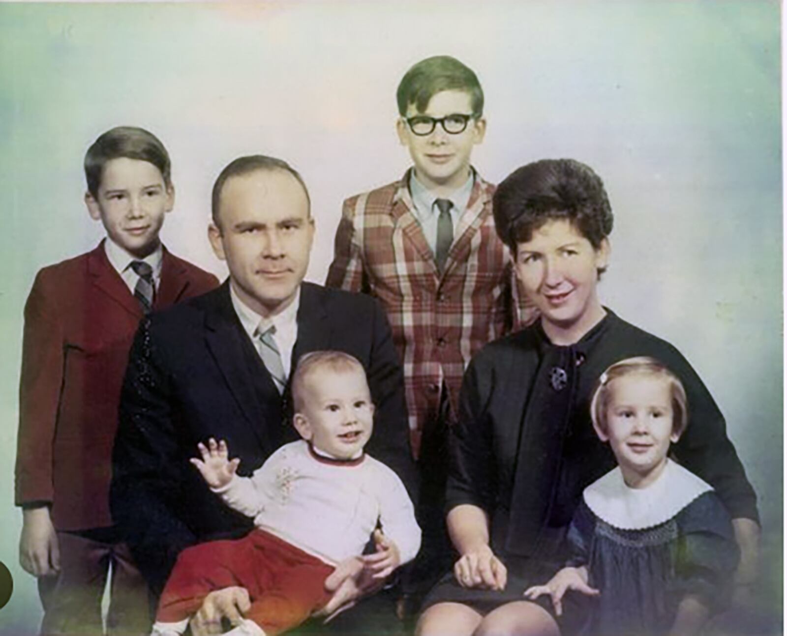 The Carr family in 1969 the year after they moved to Centerville. L-R Frank Sr., Richard, Daniel, Richard Jr., Mary and Cynthia.