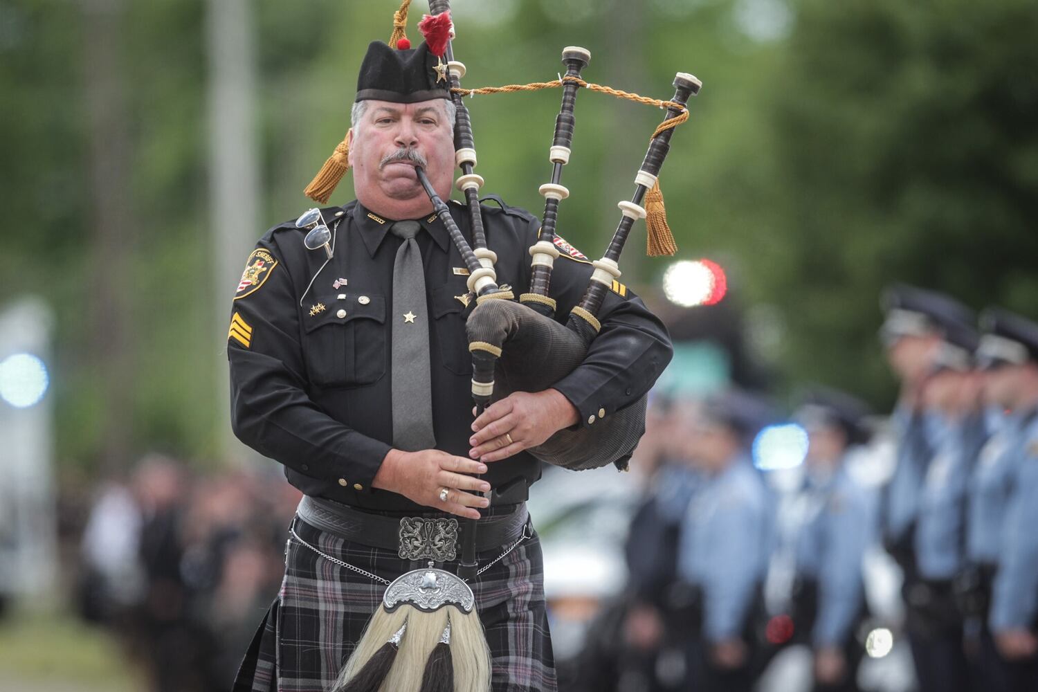 PHOTOS: Dayton police pay respects to K9 Phantom