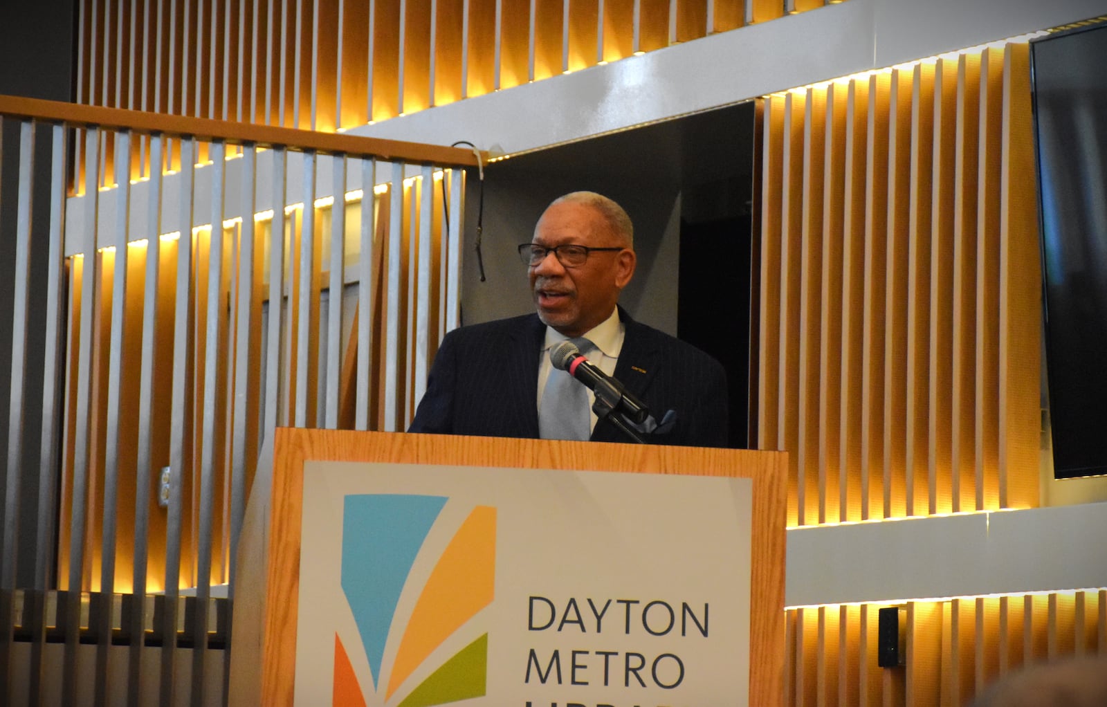 On Monday, Feb. 12, 2024, Dayton Mayor Jeffrey Mims Jr. speaks during a kick-off event for a campaign to pass Issue 6, which is an income tax renewal measure. CORNELIUS FROLIK / STAFF