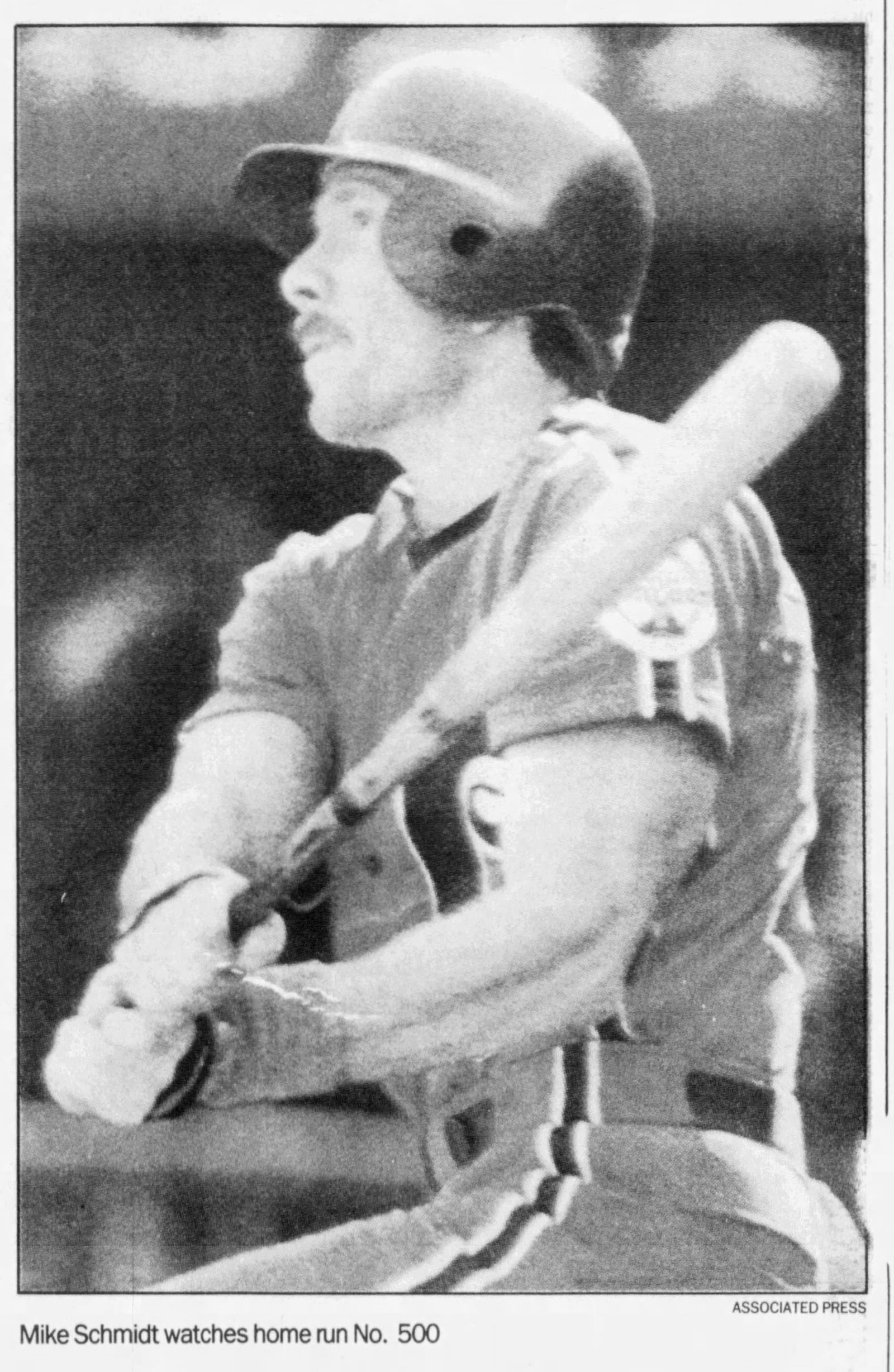 April 19, 1987: Mike Schmidt hits 500th home run. DAYTON DAILY NEWS ARCHIVES