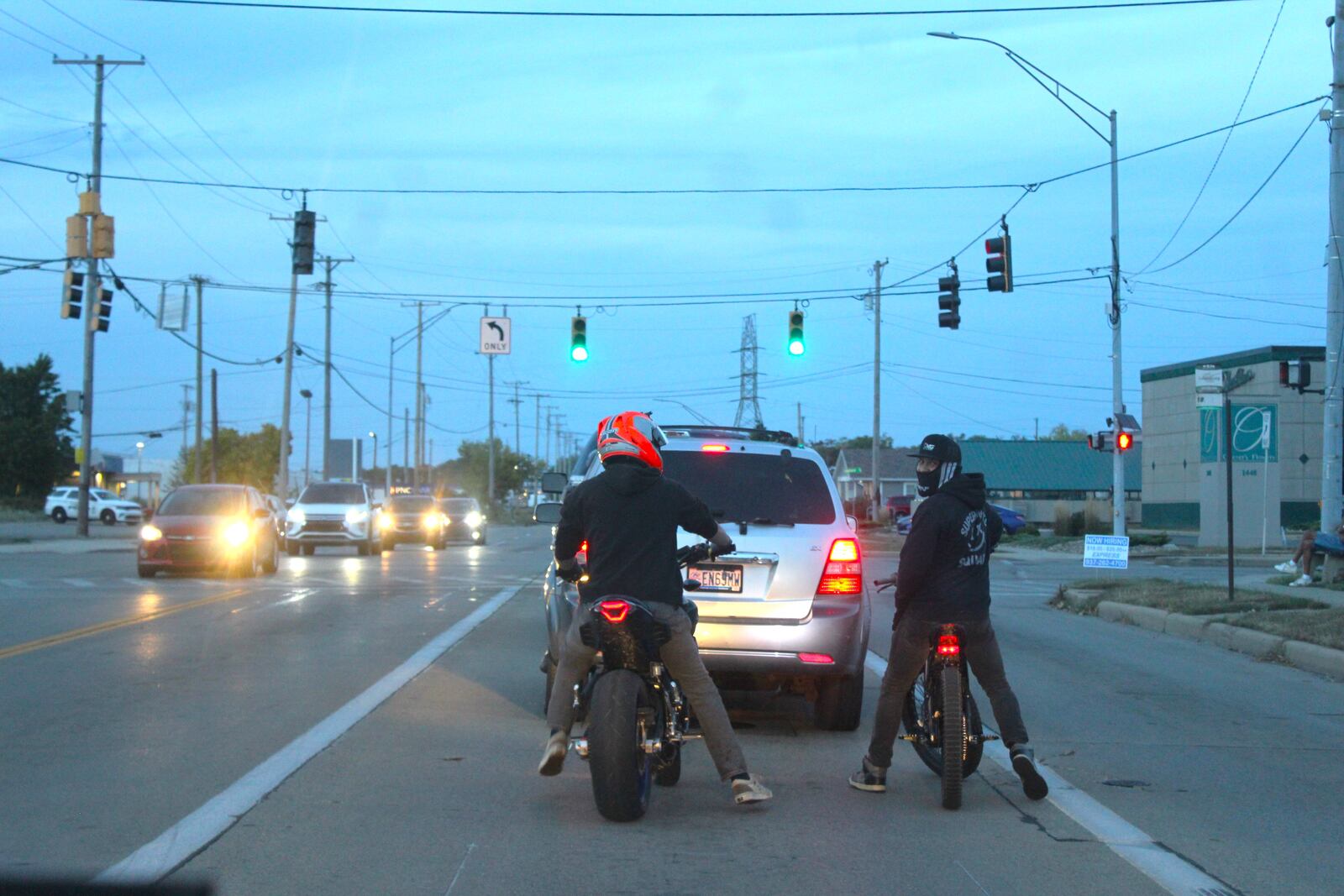 Two motor bikes in Old North Dayton. CORNELIUS FROLIK / STAFF