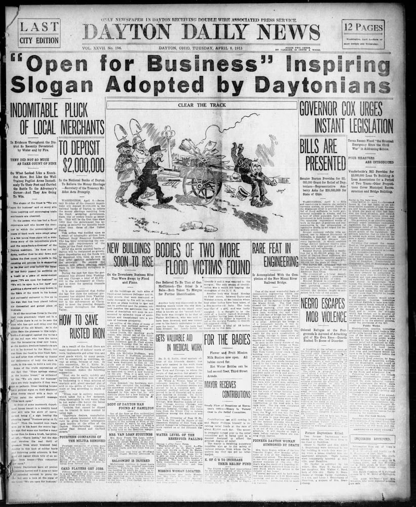 Dayton history pages 1913 Flood