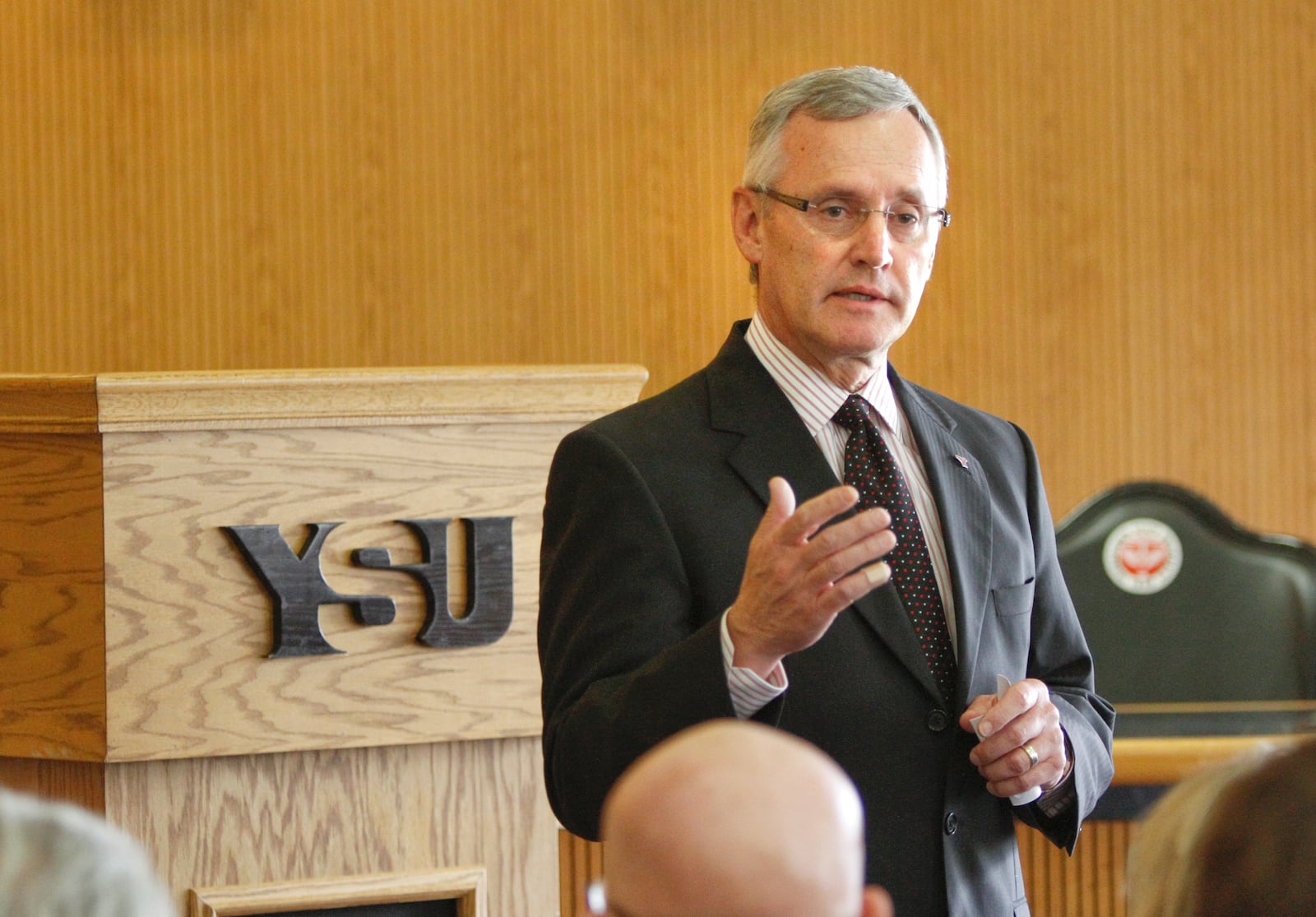 Jim Tressel, new Youngstown State University president. ROBERT K. YOSAY / THE VINDICATOR