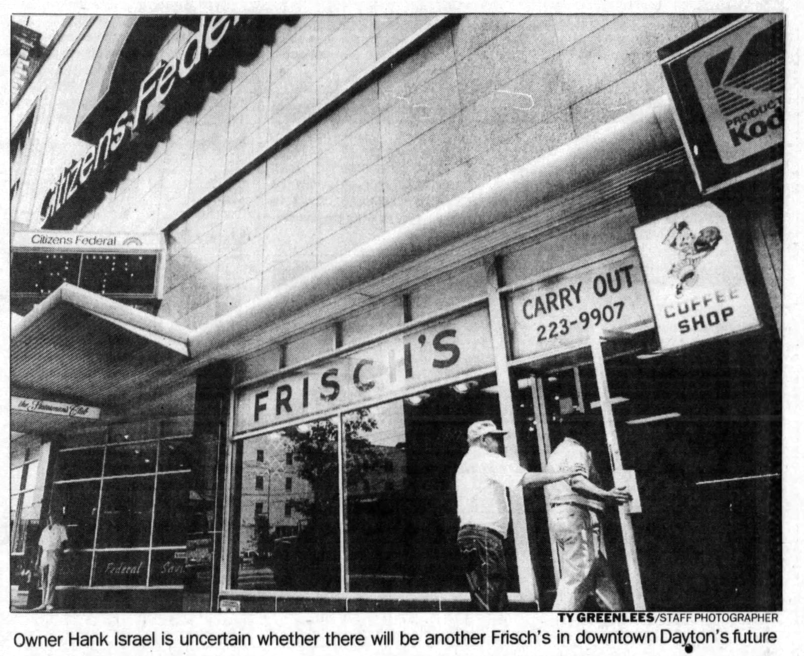 Frisch's restaurant at 108 N. Main St. in downtown Dayton closed in 1987. TY GREENLEES/STAFF