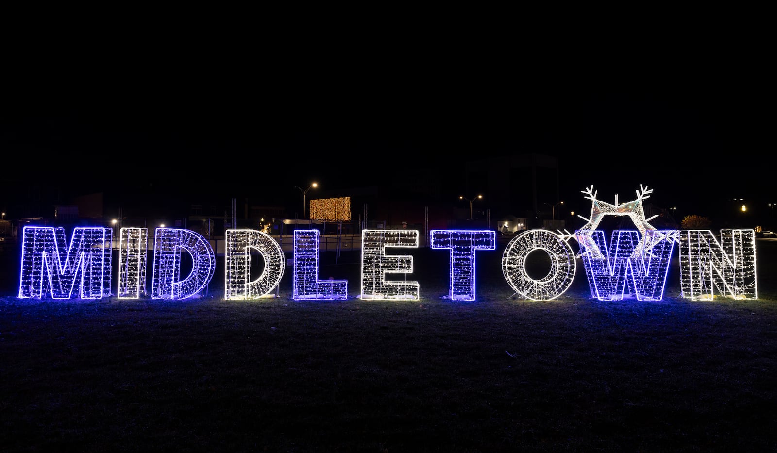 Holiday lights are installed and the outdoor ice skating rink is being prepared Wednesday, Nov. 6, 2024 in Middletown. NICK GRAHAM/STAFF