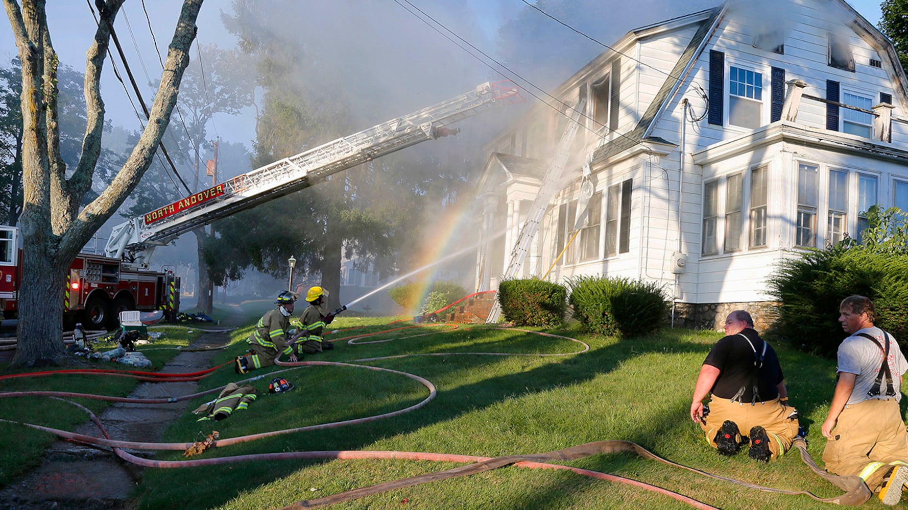 Photos: Fires and explosions destroy homes near Boston