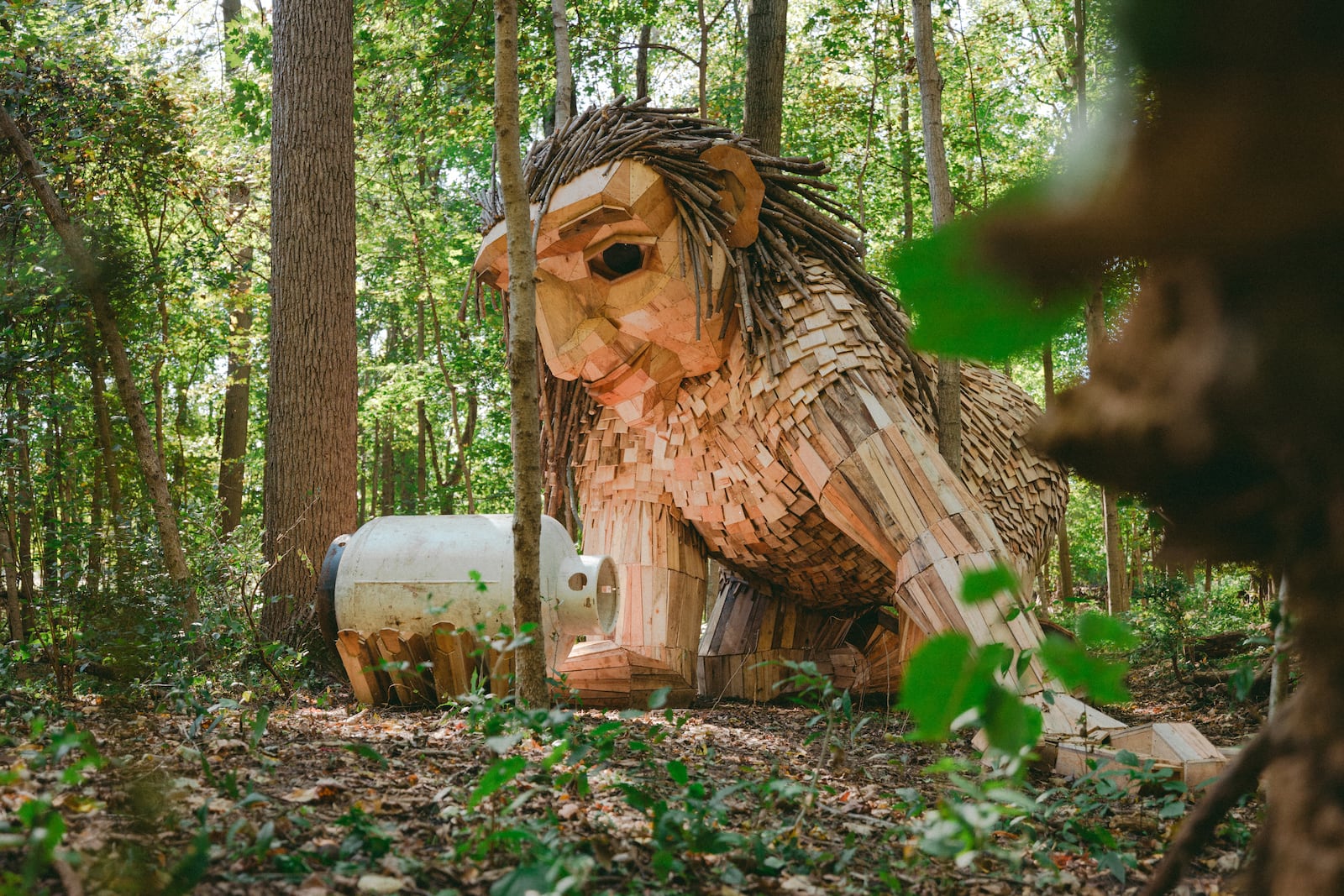 Danish artist Thomas Dambo, his international crew and some dedicated volunteers have created an entire family of trolls at Aullwood Audubon Center and Farm. The trolls will live there on a permanent basis. CONTRIBUTED