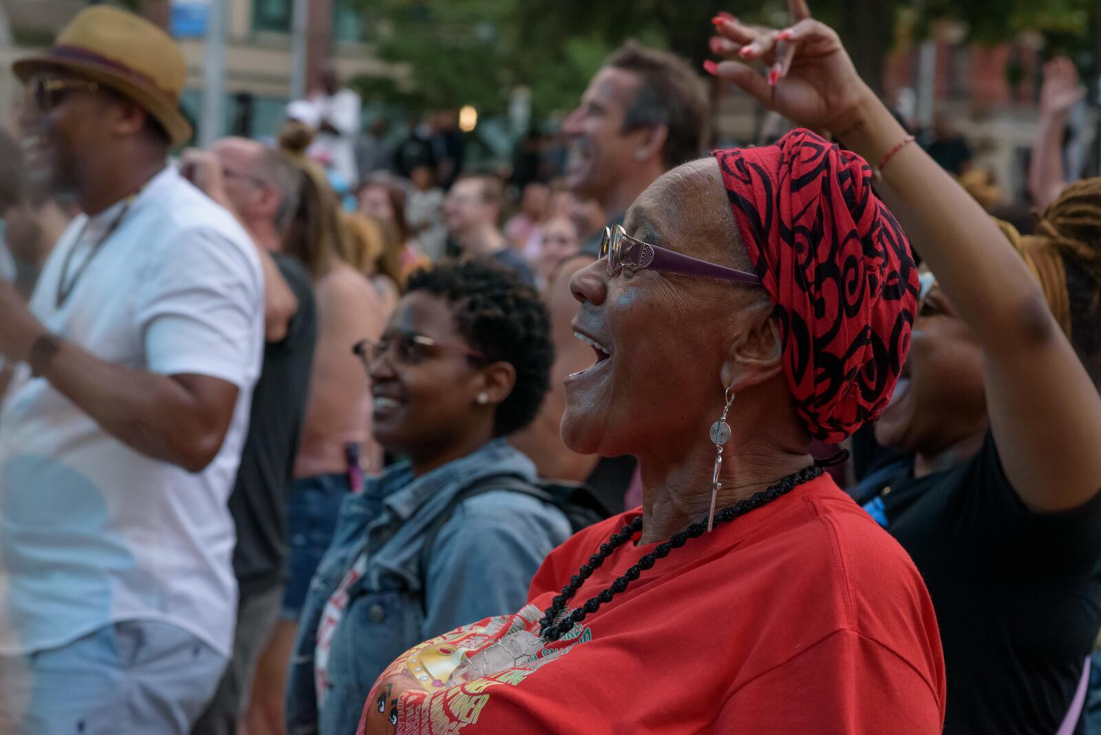 Tank and the Bangas, a New Orleans, Louisiana based R&B act headlined the Juneteenth Commemoration, Celebration and Community Concert at Levitt Pavilion in downtown Dayton on Saturday, June 19, 2021. The group won the 2017 NPR Tiny Desk Concert and were nominated for a Grammy in the 2020 Best New Artist category. Did we spot you there? TOM GILLIAM / CONTRIBUTING PHOTOGRAPHER