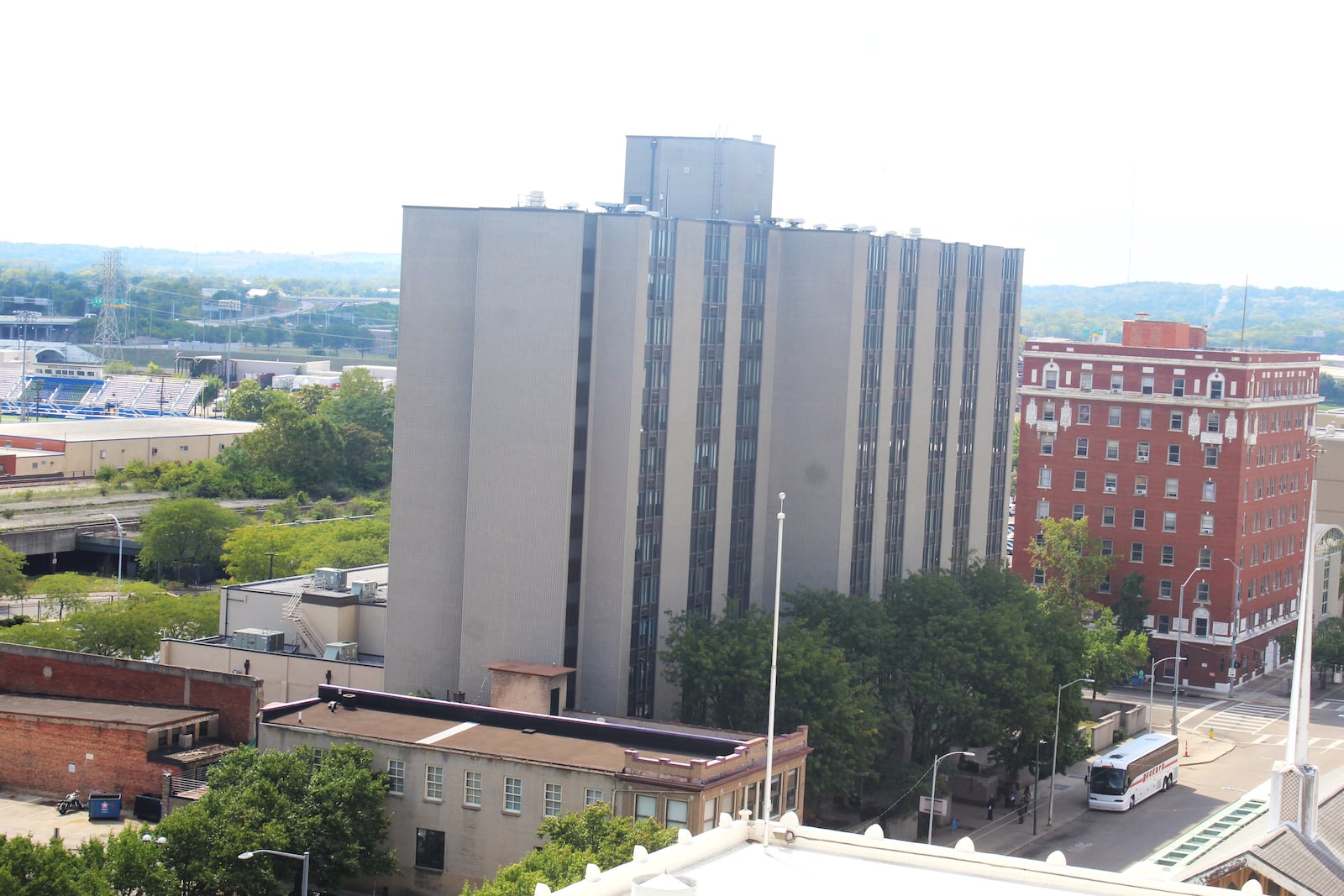 Greater Dayton Premier Management has emptied out Wilkinson Plaza, a high-rise apartment tower on West Fifth street in downtown Dayton. CORNELIUS FROLIK / STAFF