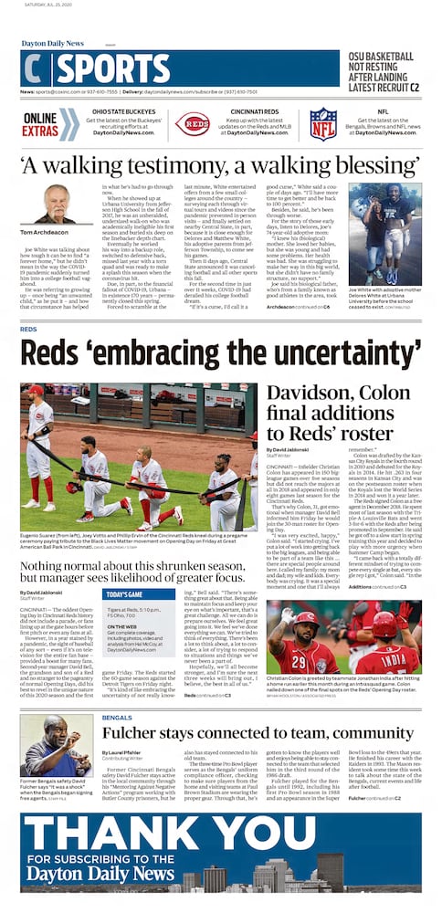 Reds Opening Day pages