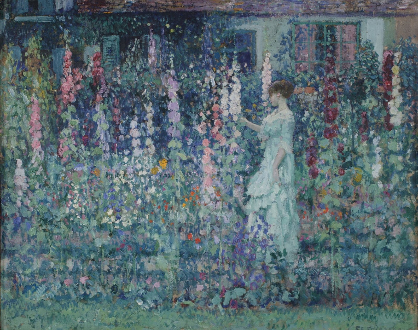 Artists have always been inspired by gardens. This painting, entitled “Hollyhocks” by Frederick Carl Frieseke, is currently on display at the Dayton Art Institute. CONTRIBUTED