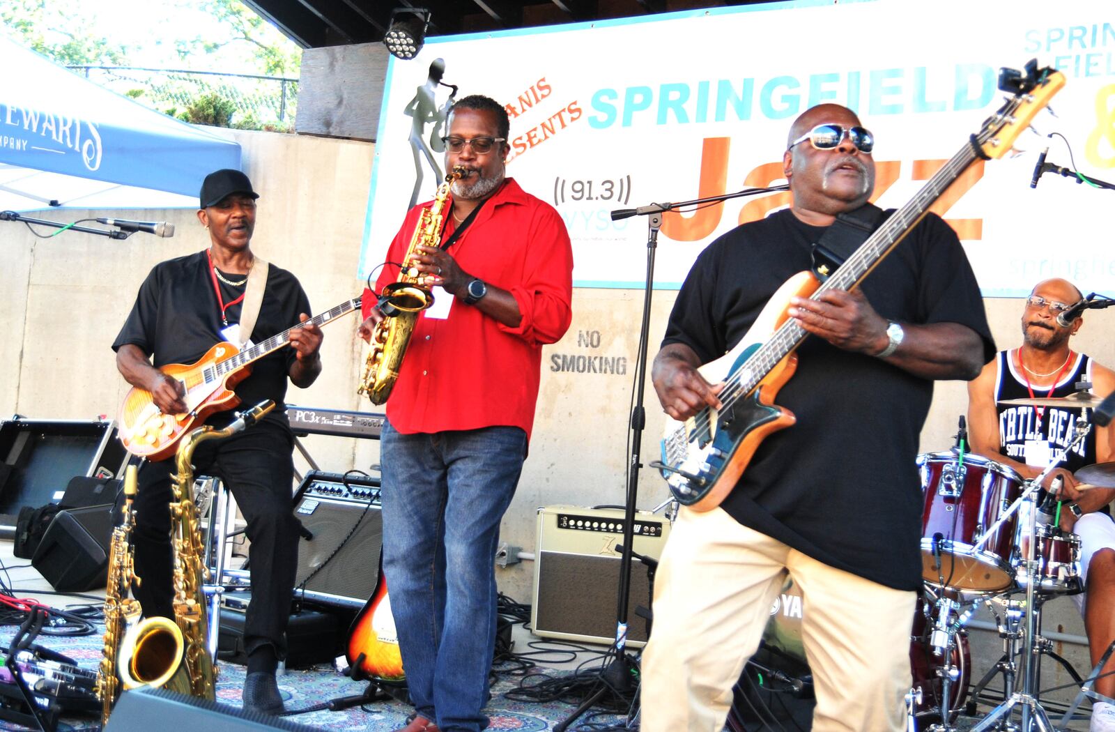 Over a dozen jazz and blues bands performed during the first Springfield Jazz and Blues Fest on Friday and Saturday, August 19-20. Groups performed on stages at Mother Stewart's Brewery and Commons Park. The festival also included food trucks, beer and an activity area for children. David A. Moodie/Contributing Photographer