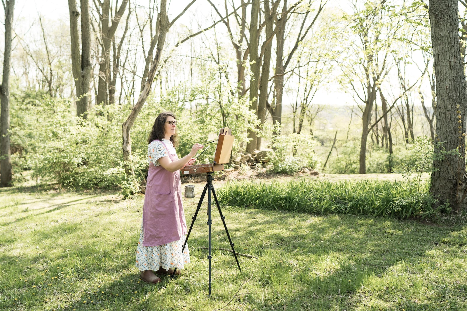 Plein air artist Bley Hack is looking forward to chatting with visitors at the upcoming Garden Gems tour. She will be painting in the gardens. COURTESY PHOTO