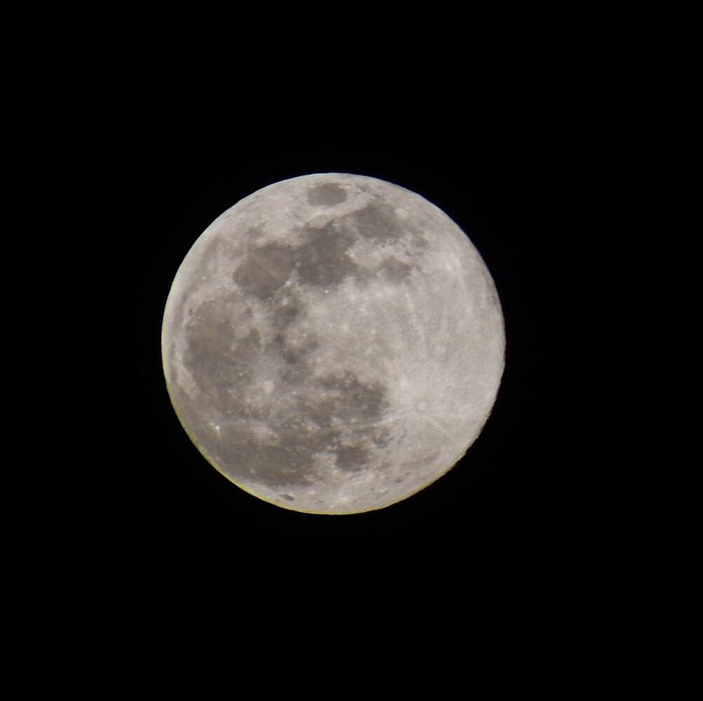 Pink supermoon above Miami Valley