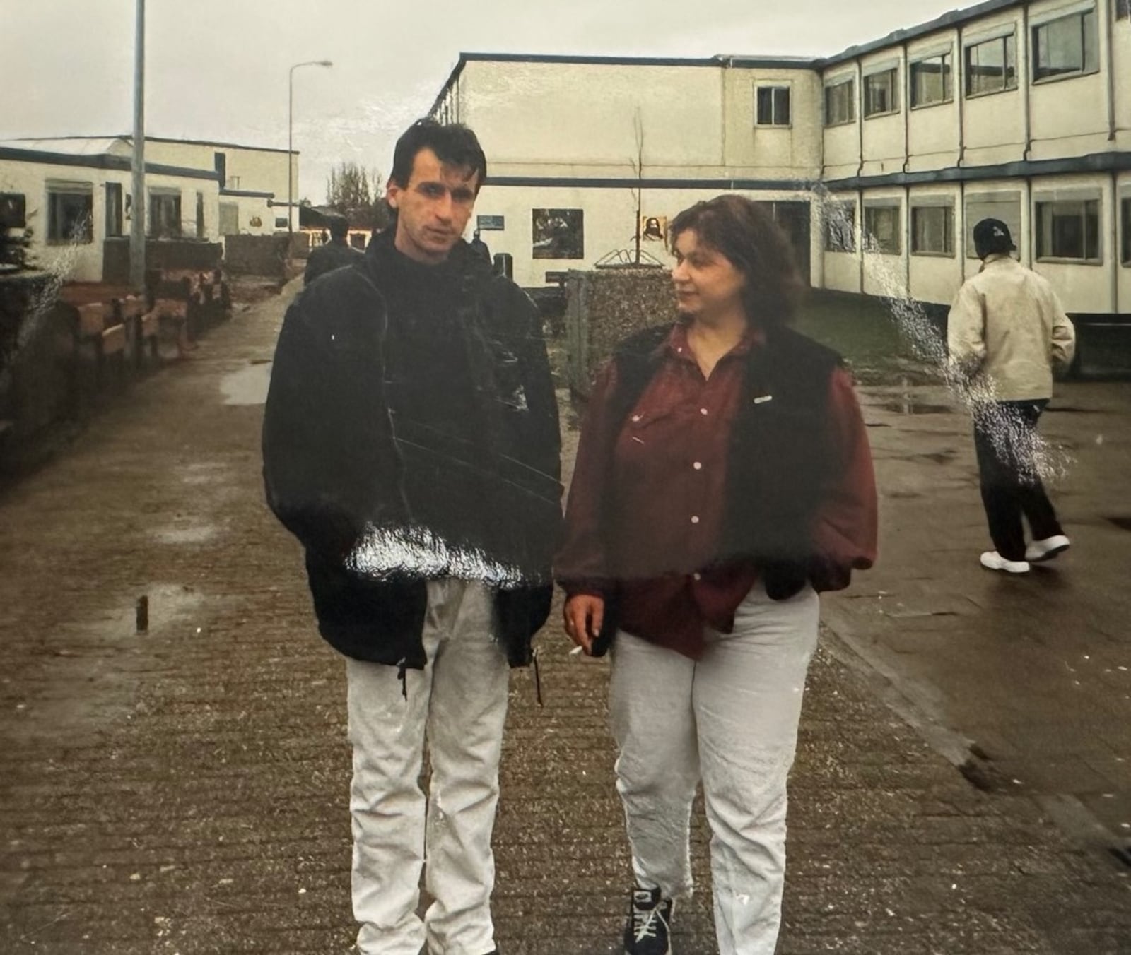 Mo Jusufi, who was from Kosovo, and Mira Plavcic from Bosnia are shown as boyfriend and girlfriend in a refugee camp in Holland in the late 1990s before they wed, had the first of their two sons and came to Dayton. They now own Jimmy’s Italian restaurants in the Oregon District and Kettering. CONTRIBUTED