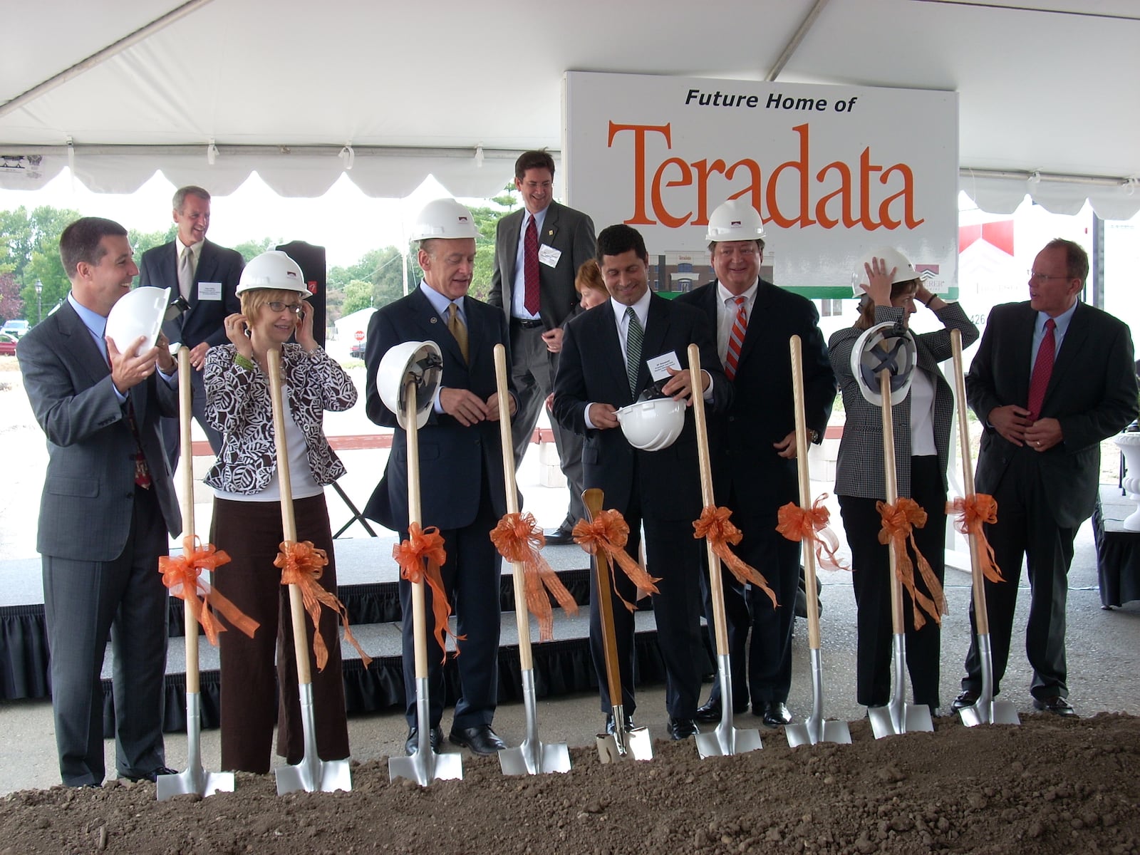 Teradata on Monday, July 23, 2007, conducted a groundbreaking ceremony making Miami Twp. its official headquarters along Miami Village Drive. STAFF FILE PHOTO