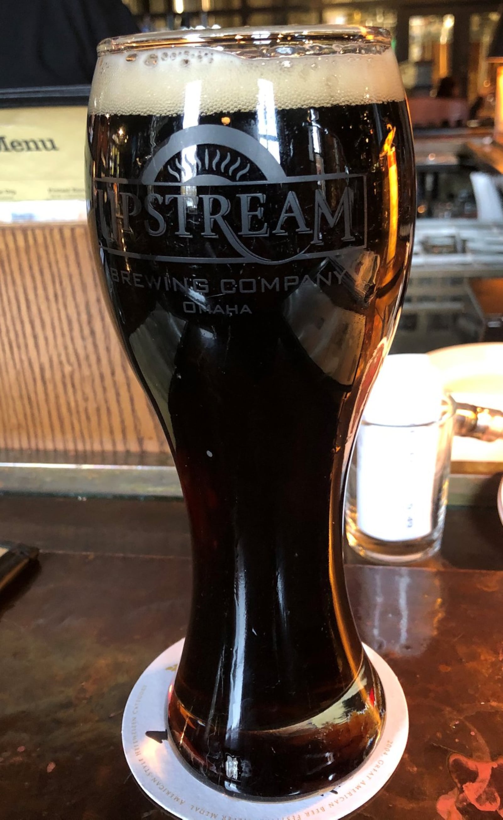 A beer from UpStream Brewing Company in Omaha, Nebraska. AMELIA ROBINSON/STAFF