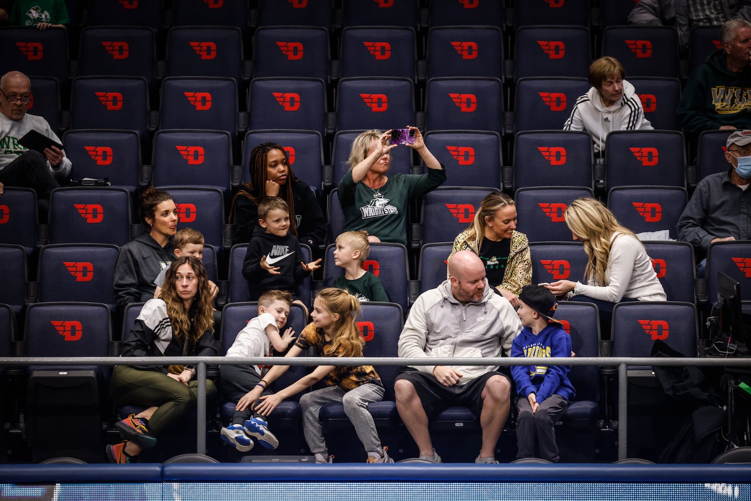 Wright State, Bryant  practice at UD Arena ahead of tourney game