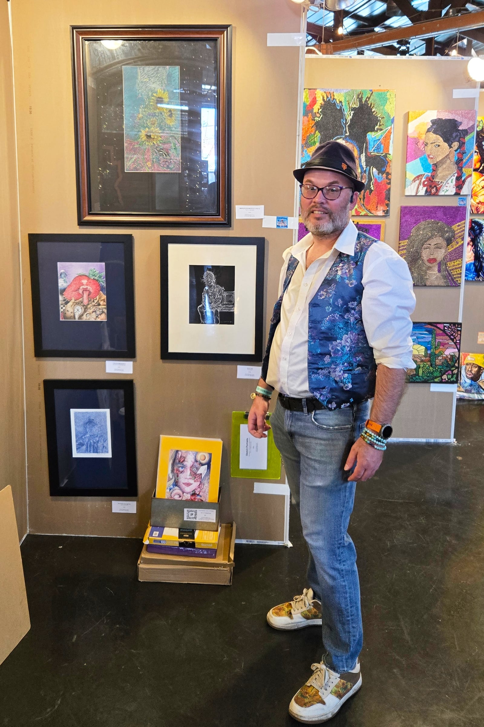 Daniel Ragsdale Combs, a U.S. Navy veteran, stands at an art show in Phoenix on March 1, 2025 (Daniel Ragsdale Combs via AP)