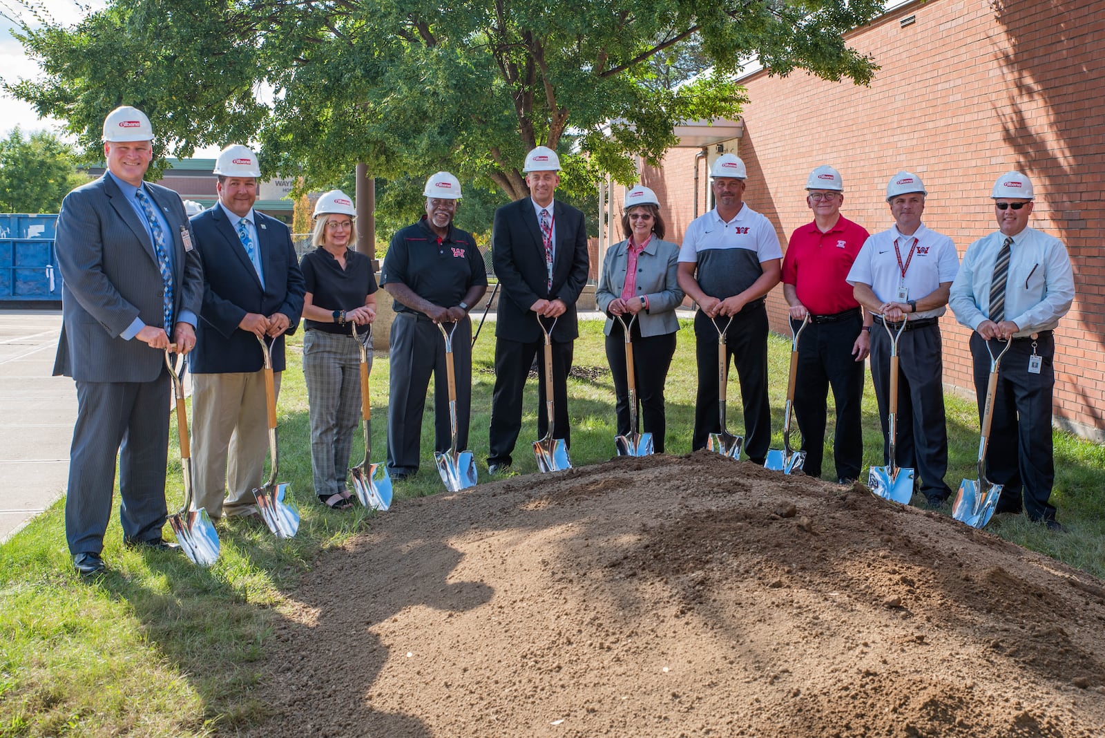 Huber Heights City Schools officially breaks ground on their new Vocational/Career Tech facilities. Huber Heights City Schools Superintendent Jason Enix and Miami Valley Career Technology Center Superintendent Nick Weldy celebrated the beginning of additional career-based educational opportunities. The anticipated completion of the new addition is fall of 2023.