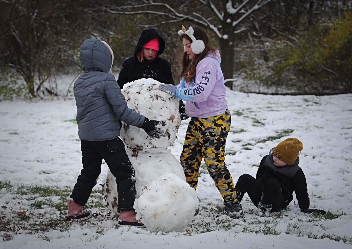 first snowman on of the year