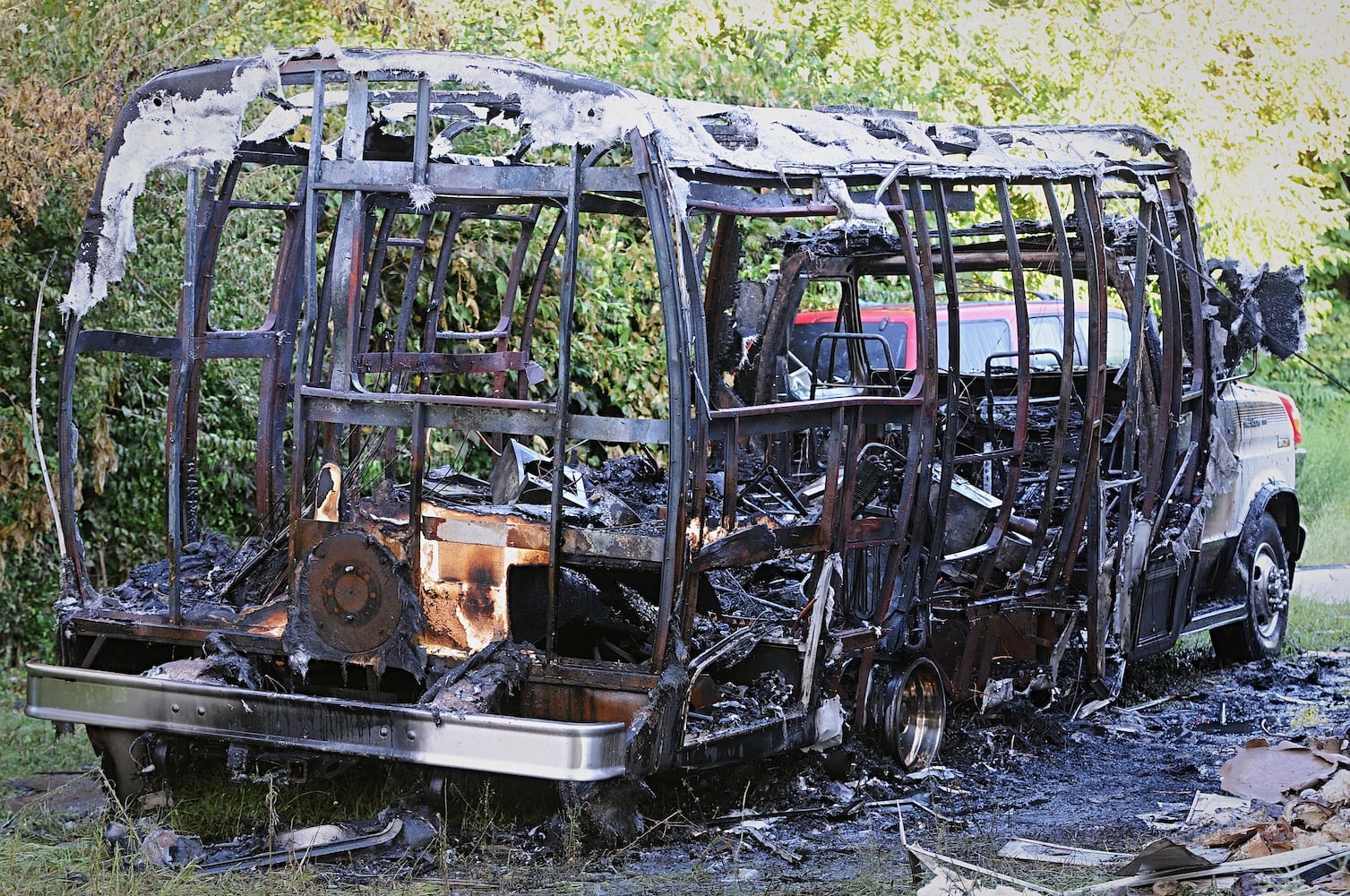 Fire in motor home in Dayton