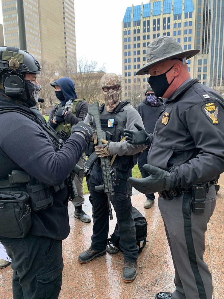 PHOTOS: Protestors begin to gather outside the Ohio statehouse