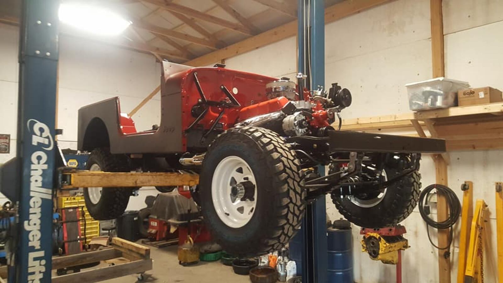 Numerous volunteers spent the last five months rebuilding a 1979 Jeep for an Air Force veteran diagnosed with Lou Gehrig's disease. Bill Hammock was surprised Saturday when his Jeep was delivered. SUBMITTED PHOTO