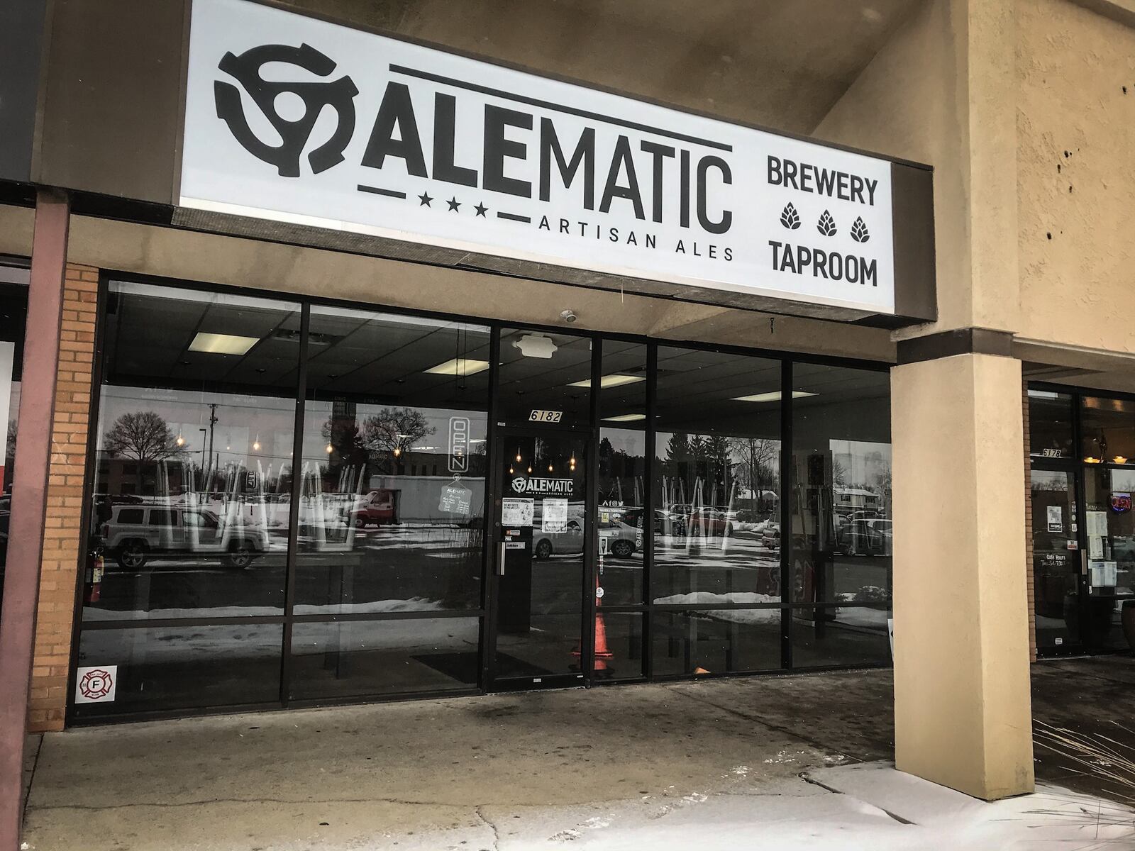 The Alematic  brewery and tap room is housed in 4,000 square feet of space in the Huber Center just off Brandt Pike (Ohio 201). Alematic specializes in craft beers, including small-batch ales, lagers and sours, and will also make its own wines and ciders.