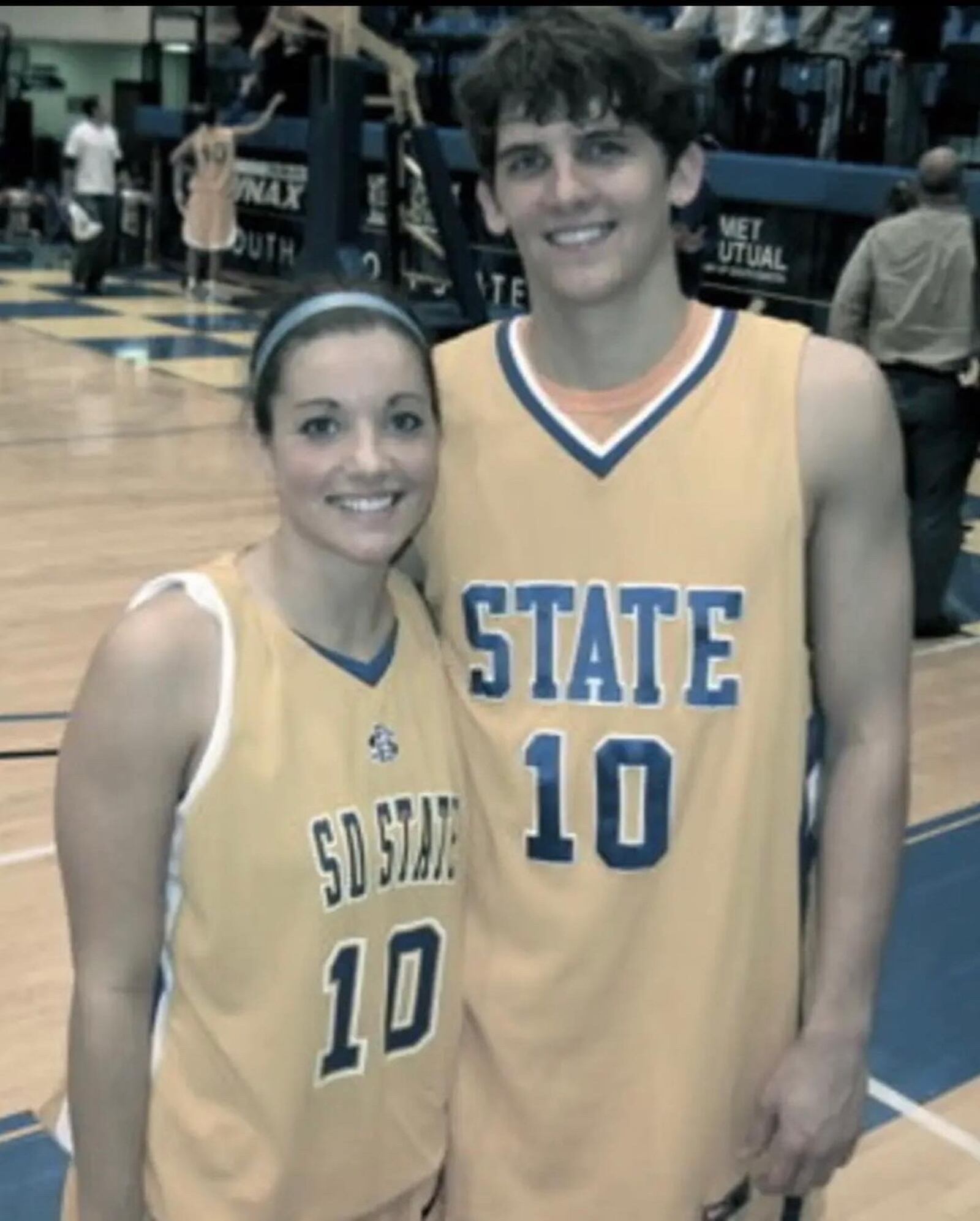 Jill Young and Clint Sargent became two of the most prolific three-point shooters in the history of South Dakota State women’s and men’s basketball.  Clint is No. 3 all-time in made threes among Jackrabbits men with 265 and Jill is No 2 among SDSU women with 305. CONTRIBUTED