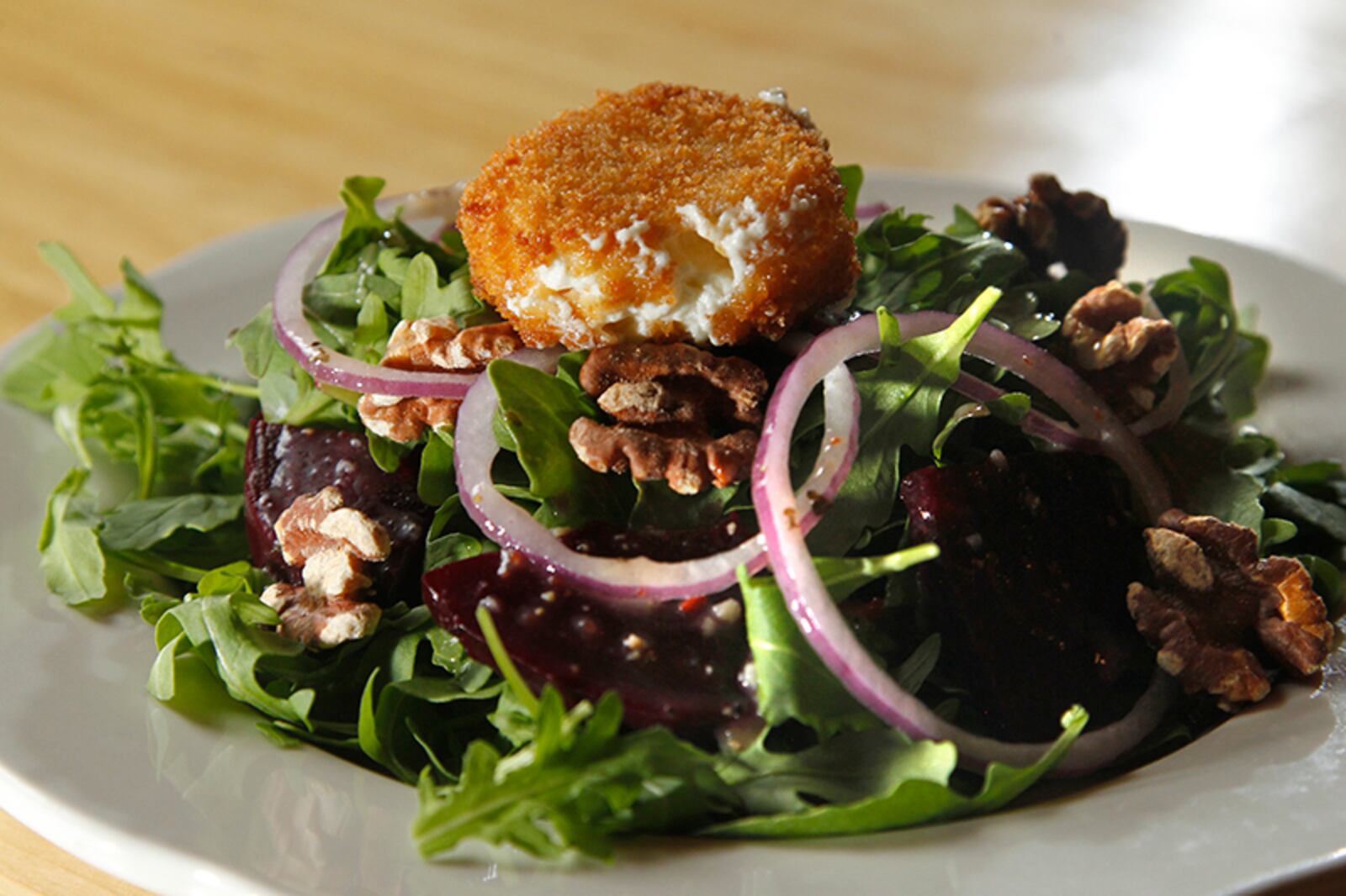 Beet & Arugula Salad, one of the new starters on the Carillon Brewing Co. menu