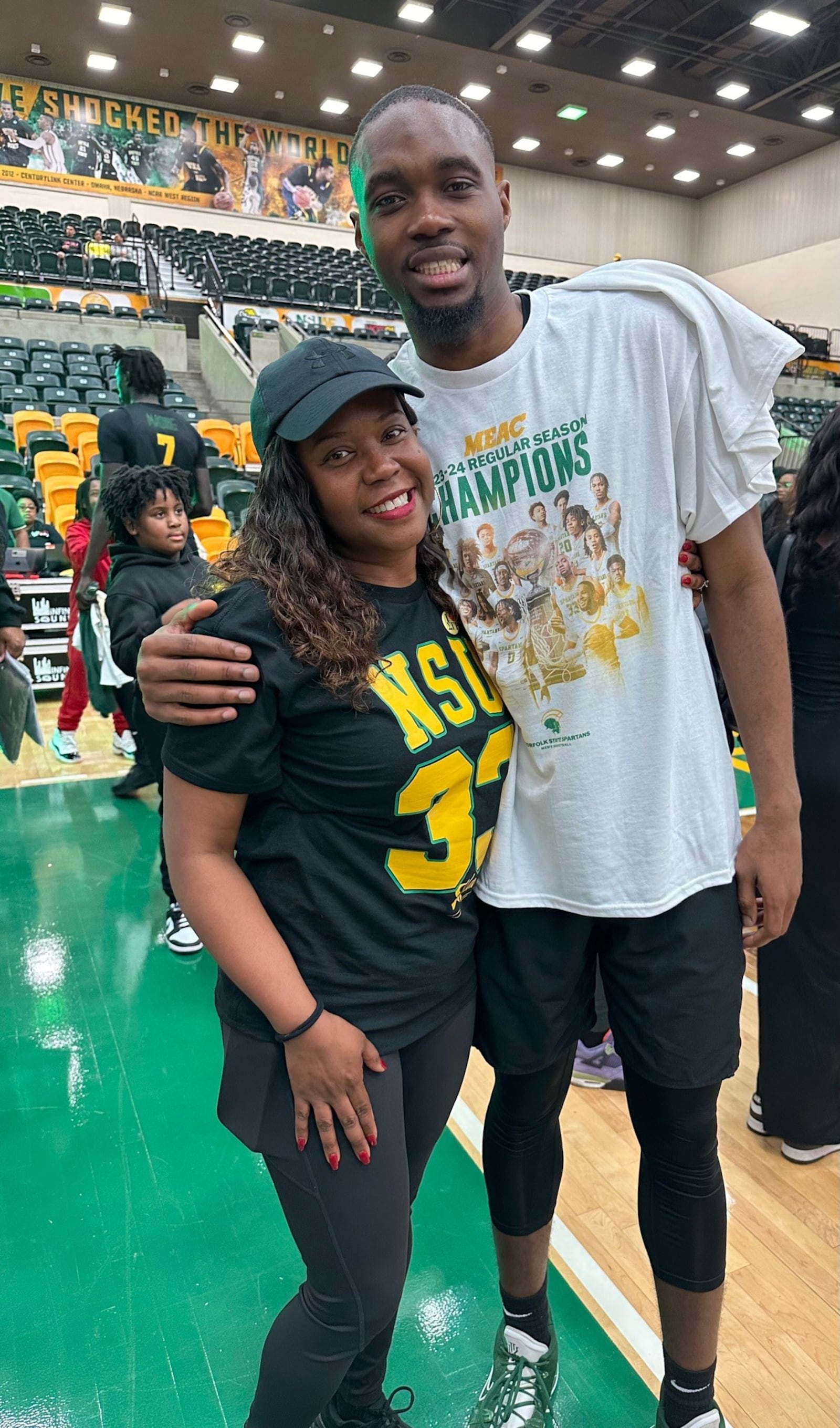 The “divine connection” of Wright’s State new fifth year swingman Jack Doumbia and Leondra Turman. “God birthed him right from my heart,” Turman said. “He is my son.” Jack feels the same: “She’s been a true blessing. She’s helped me in so many that I could never pay her back.” CONTRIBUTED