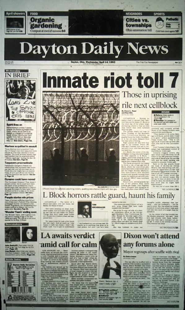 Lucasville prison riot: front pages tell the story