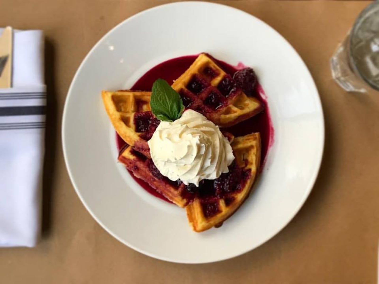 The Winter Berry Waffle at Table 33. Photo from Table 33 Facebook page