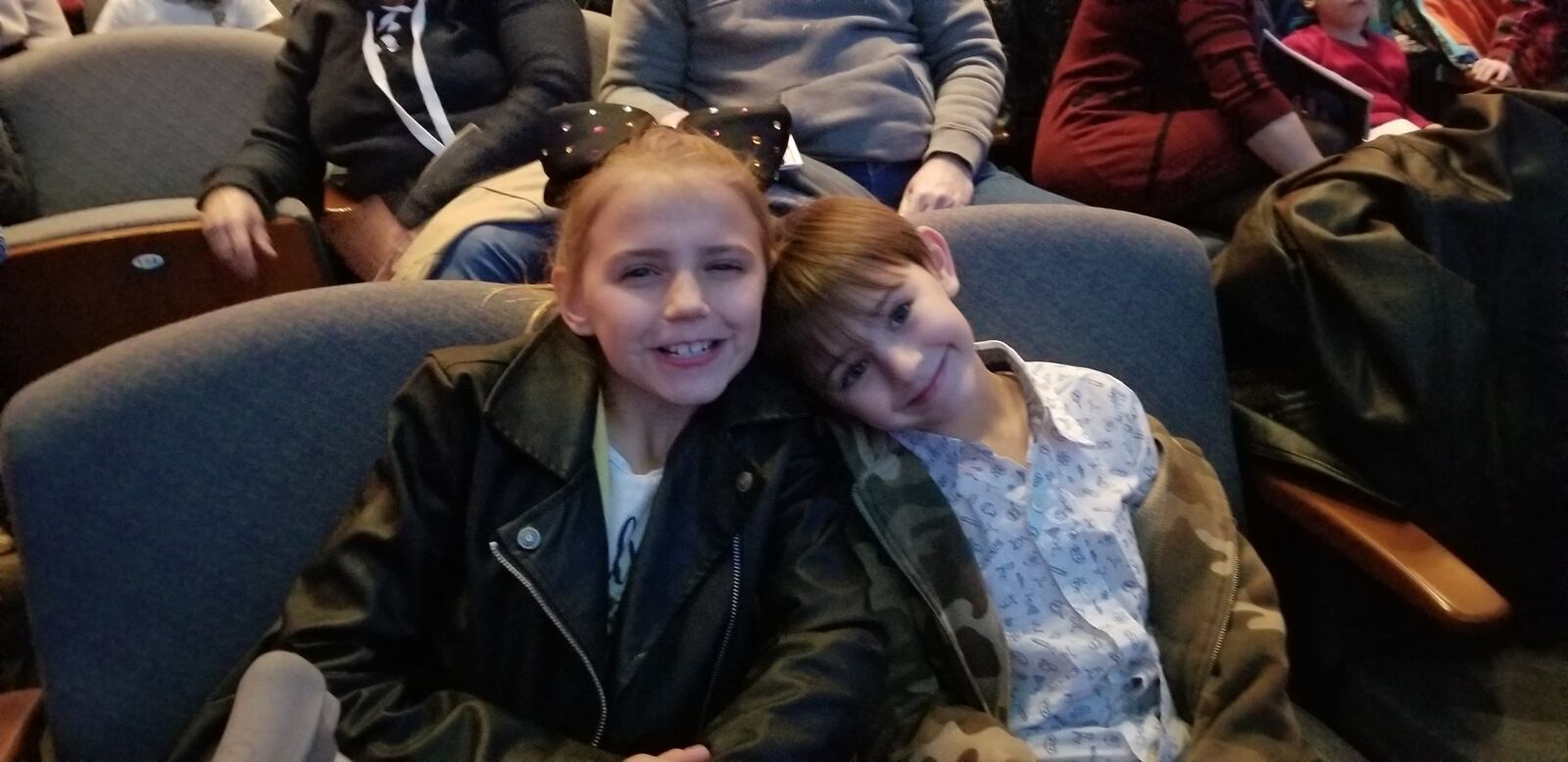 Thanks to their aunt, Maria Gallenstein, Natalie Ryan  and her younger brother,  Jacob, enjoy live productions at the Victoria Theatre. CONTRIBUTED