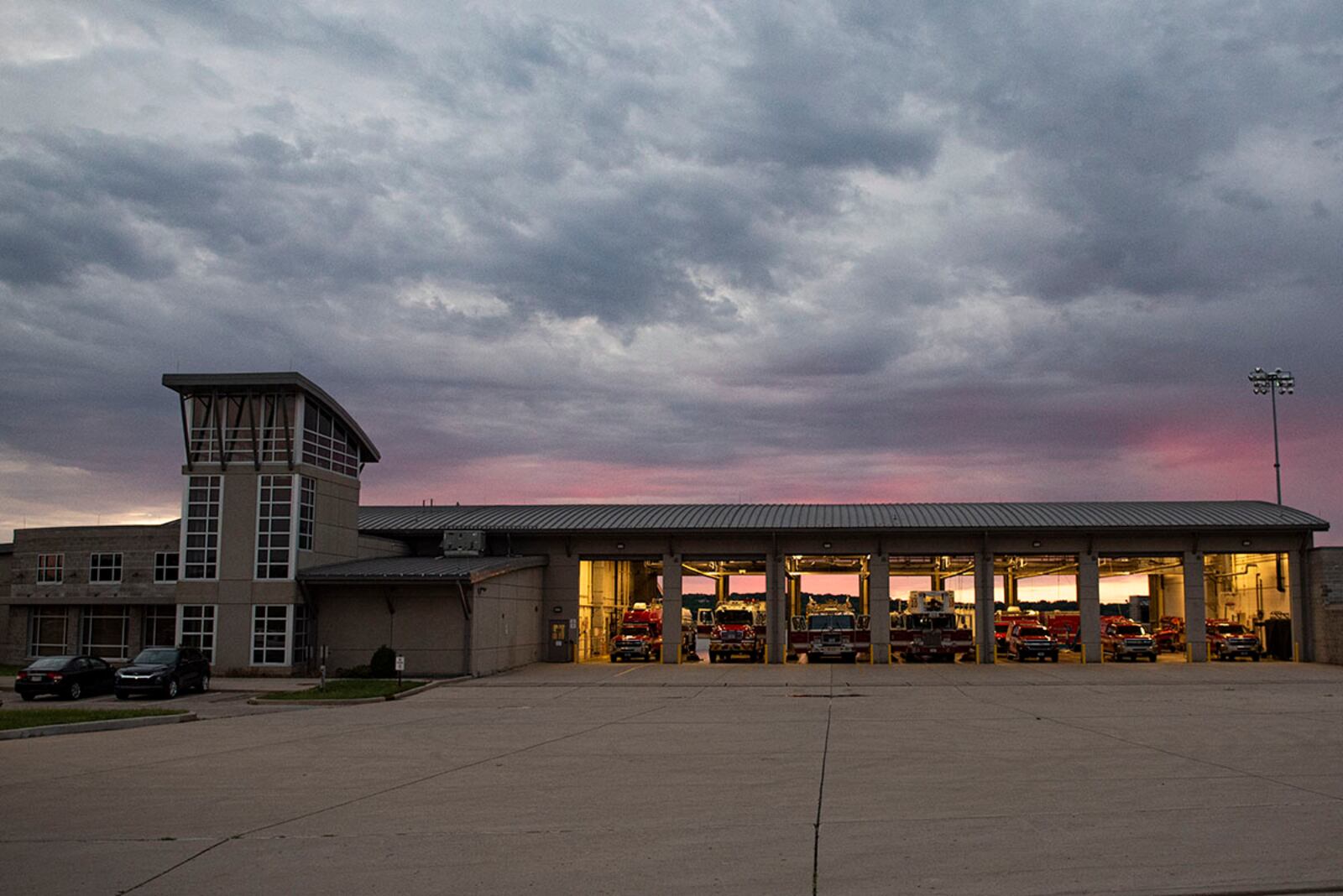 Fire Station 1 in Area A of Wright-Patterson Air Force Base is one of three firehouses ready to respond to emergencies whenever they occur around the installation. The 788th Civil Engineer Squadron Fire Department is fully staffed 24/7 throughout the year. U.S. AIR FORCE PHOTO/WESLEY FARNSWORTH