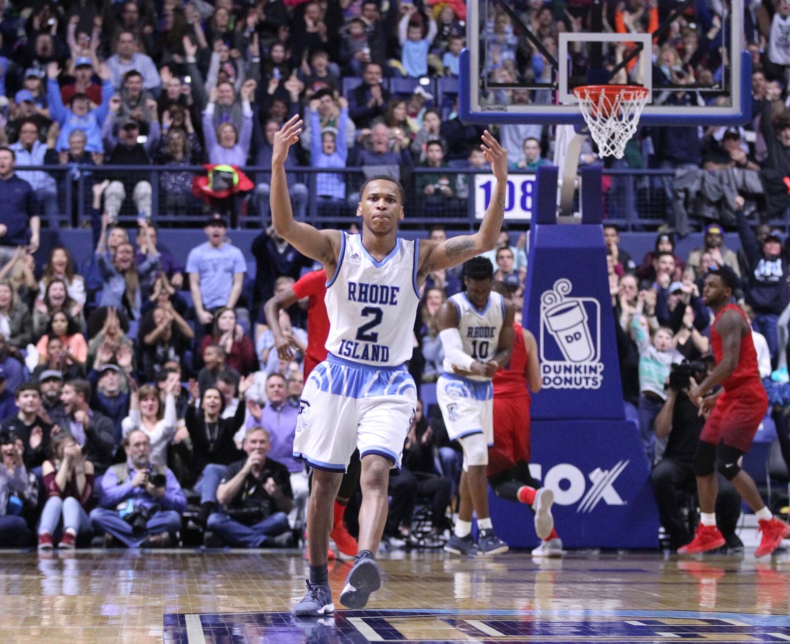 Dayton against Rhode Island on Friday, Feb. 23, 2018, at the Ryan Center in Kingston, R.I.