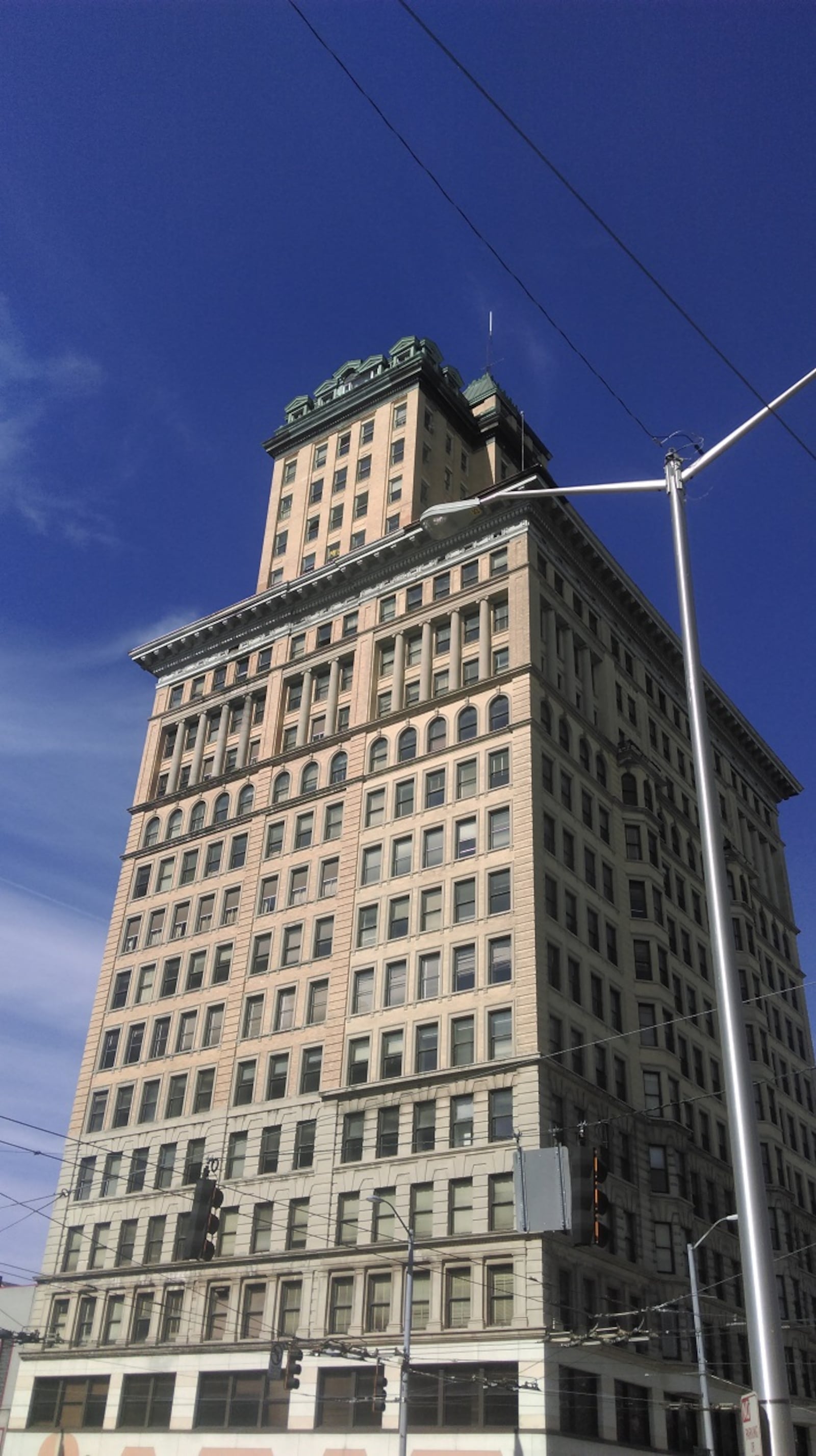 The Centre City building is the only example of the Chicago commercial style in Dayton. It was said to be the tallest reinforced concrete structure in the world upon its completion. CONTRIBUTED