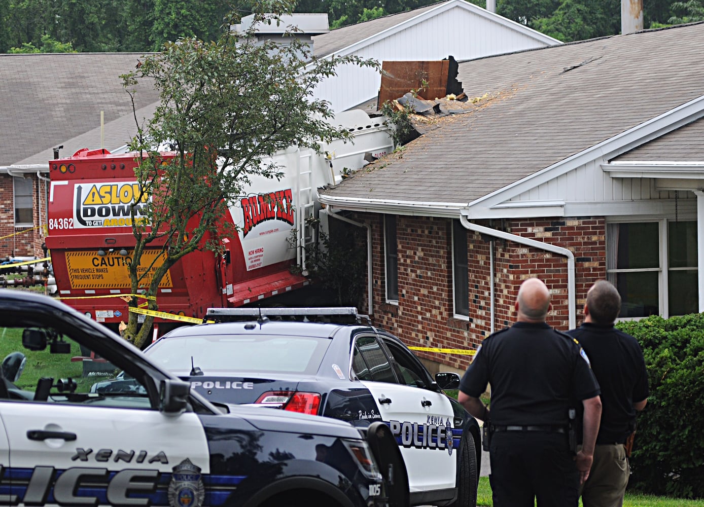 Garbage truck crash into Xenia nursing home on June 21, 2018