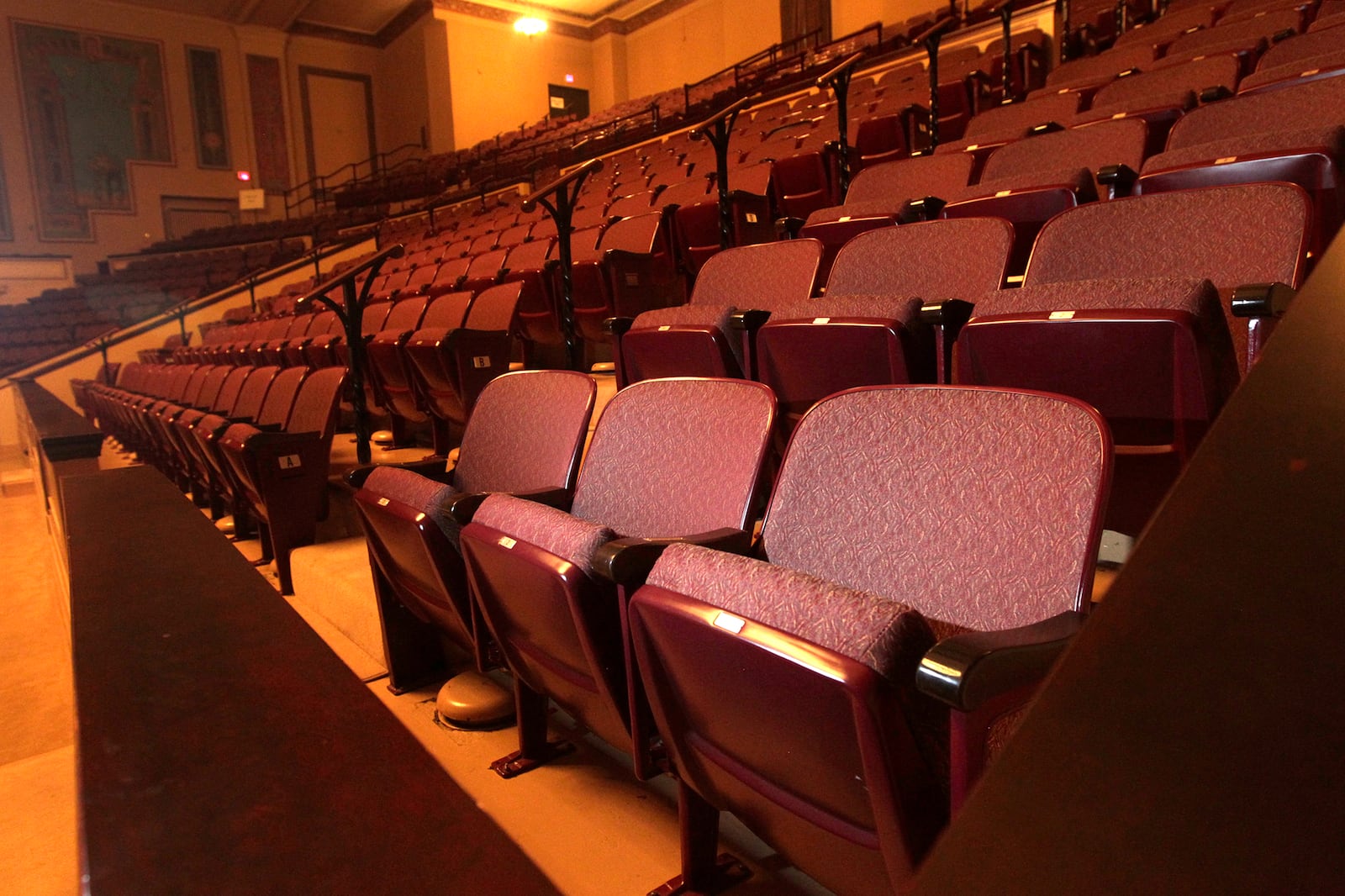 New seating in the Dayton Masonic Center auditorium is part of the renovations done in recent years. LISA POWELL / STAFF