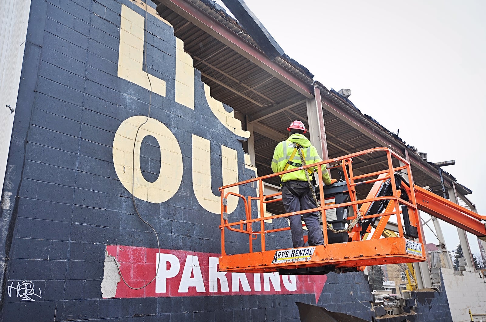 Demolition work began last winter on two buildings that had been part of the Mendelson complex in Dayton. The work is being done in preparation for a new AC Marriott hotel near the Dayton Dragons home field.