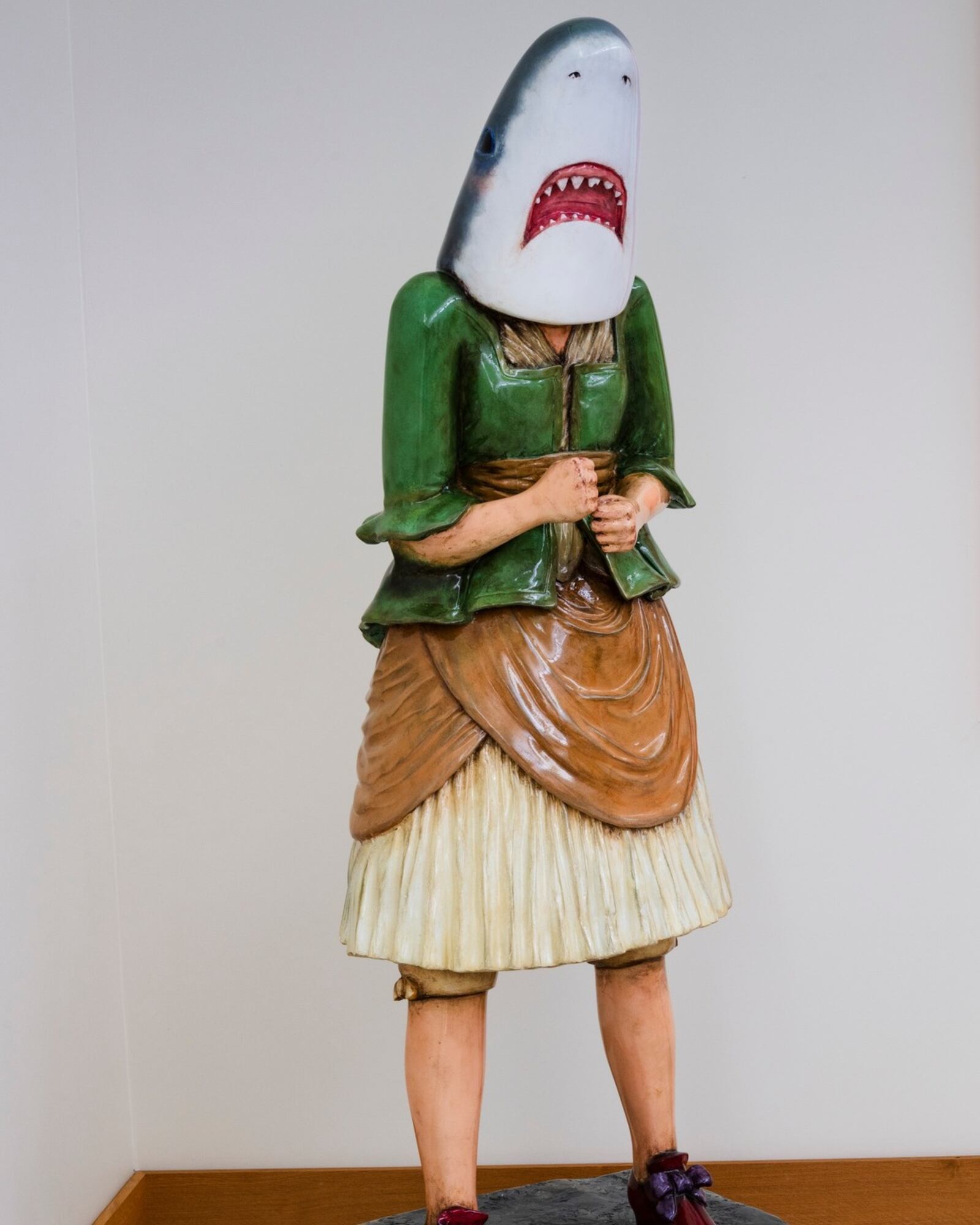 Casey Riordan's "Shark Girl as Boxer" is mixed media and is on display now in the Dayton Art Institute's "Riveting" exhibit. Courtesy of Sara W. and Michelle Vance Waddell Collection. CONTRIBUTED/DAI