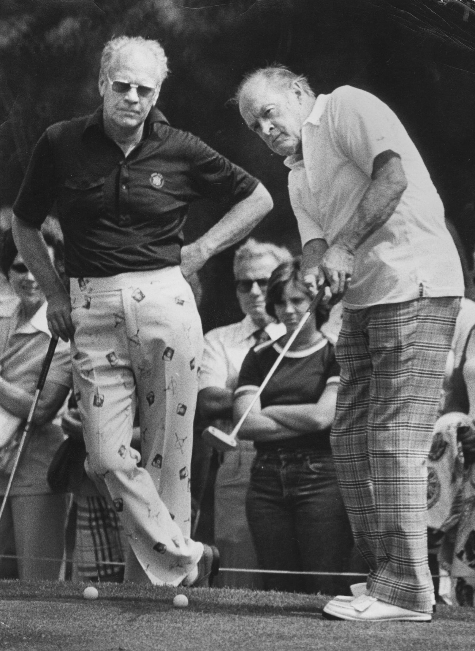 Bob Hope, right, and former president Gerald Ford at Bogey Busters July 12, 1978. DAYTON DAILY NEWS ARCHIVES