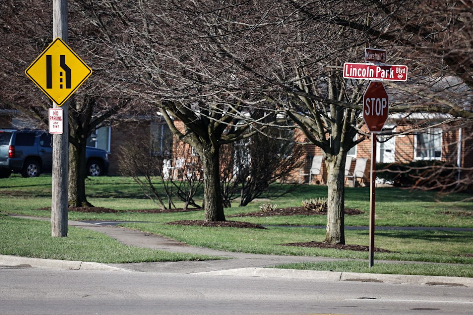 Kettering has decided against constructing a roundabout at the intersection of Marshall Road and Lincoln Park Boulevard. JIM NOELKER/STAFF