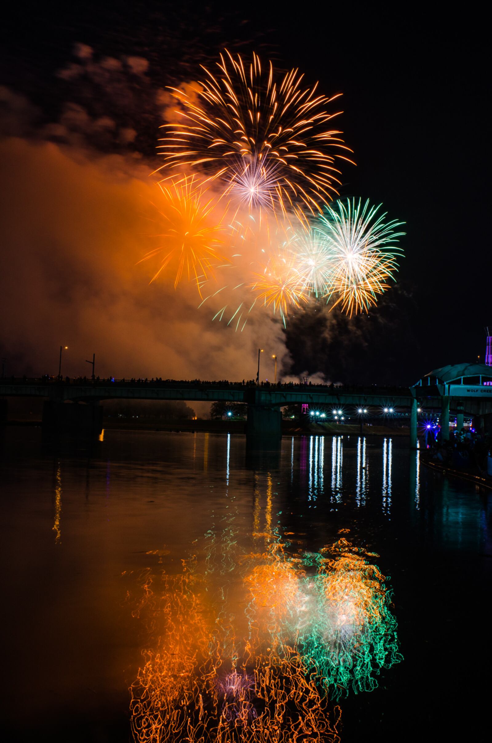 The annual Lights in Flight fireworks display brightened up the sky over Dayton to celebrate Independence Day 2018. BRIAN SWARTZ / CONTRIBUTING PHOTOGRAPHER